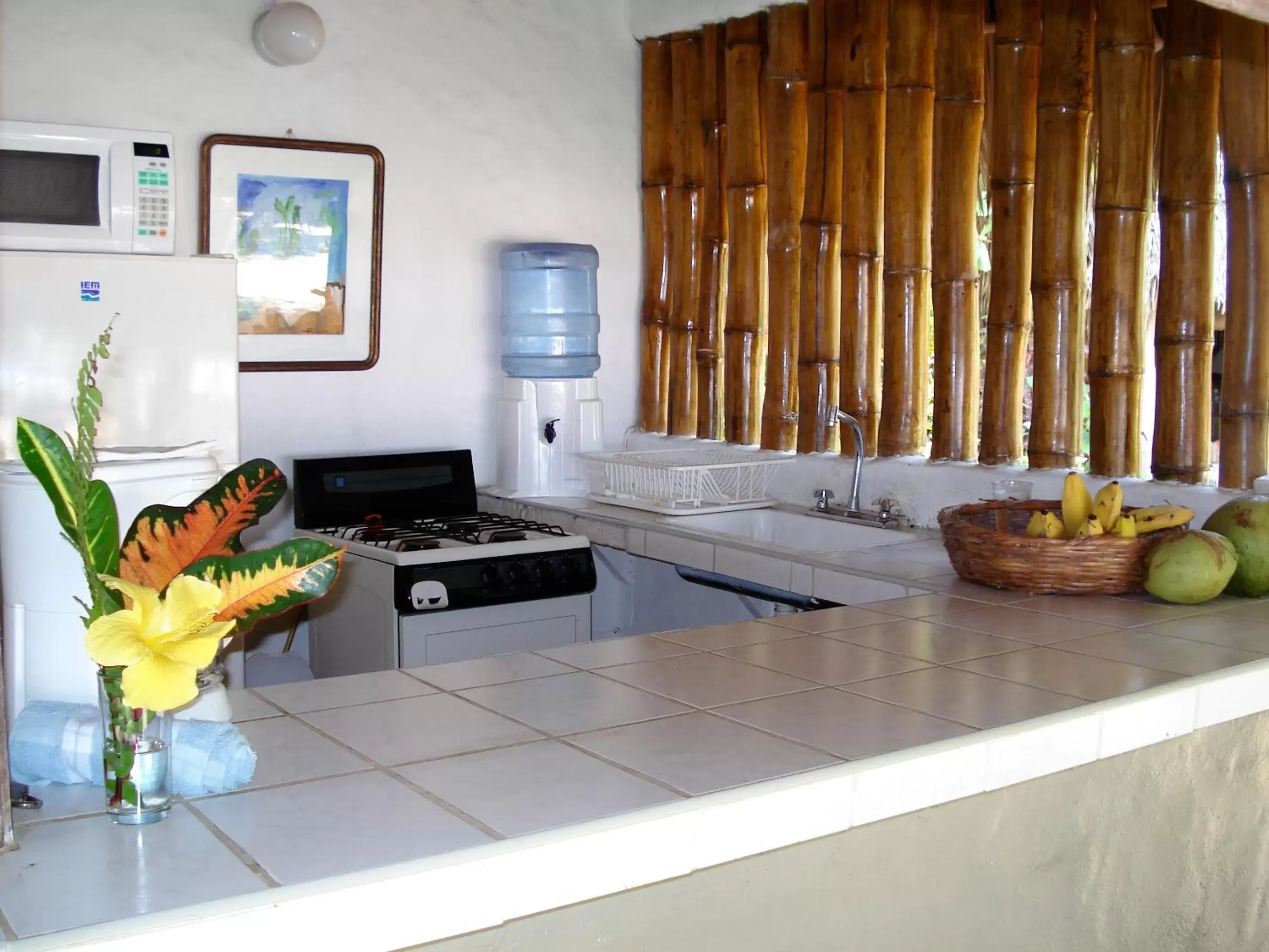 Kitchen or kitchenette, Seating Area in Junto al Rio Bungalows & Suites