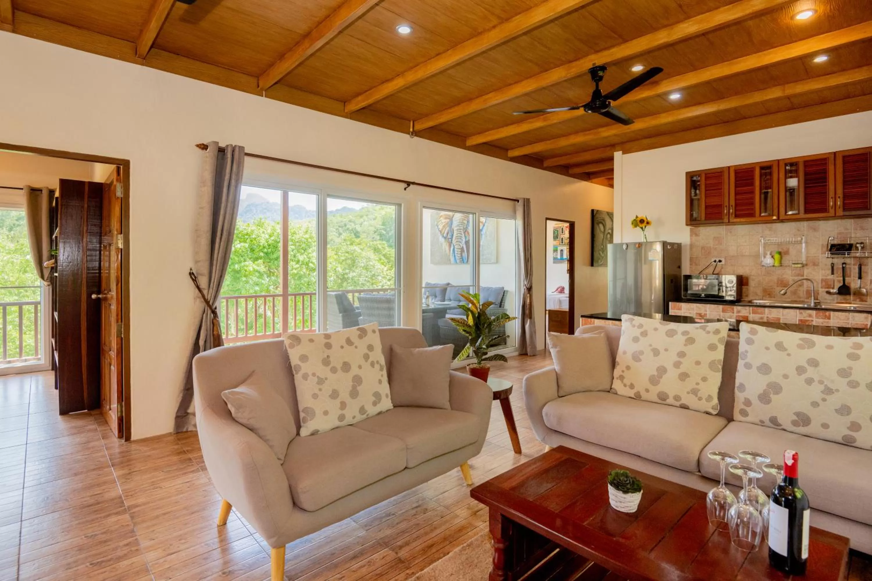 Seating area in Khao Sok River Home Resort