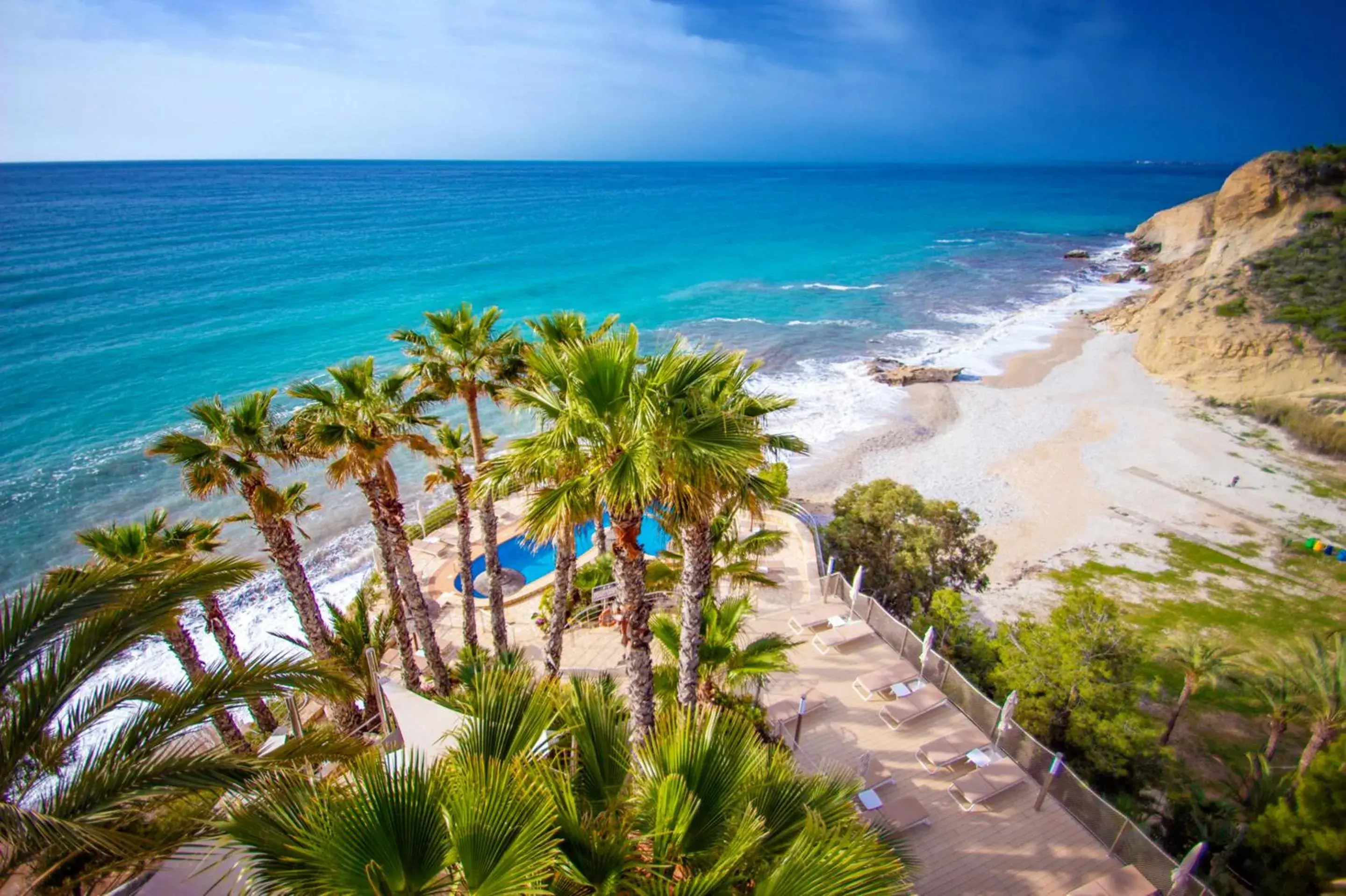 Swimming pool, Beach in Hotel Servigroup Montíboli