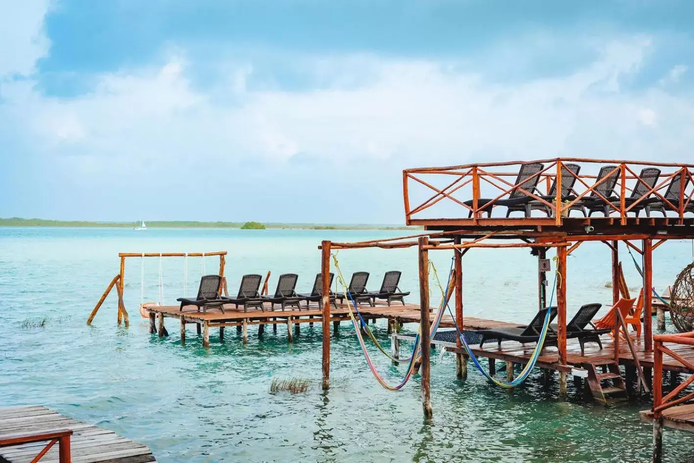 Solarium, Beach in El Búho Lagoon Bacalar