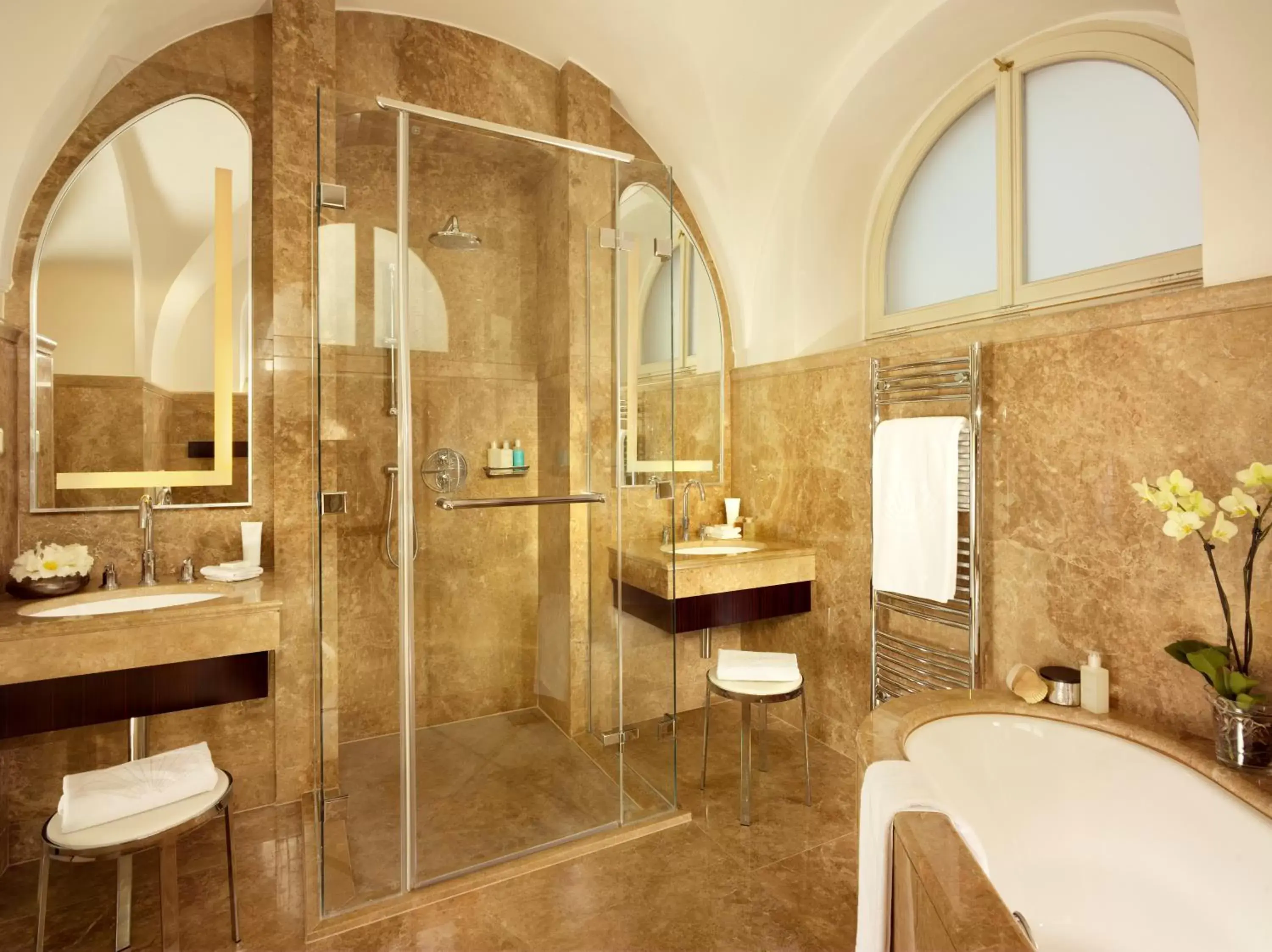 Shower, Bathroom in Mandarin Oriental, Prague