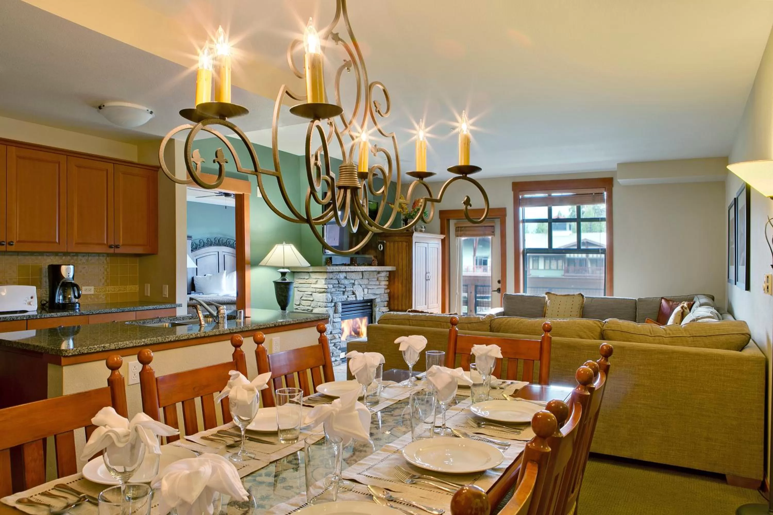 Dining area in The Village Lodge