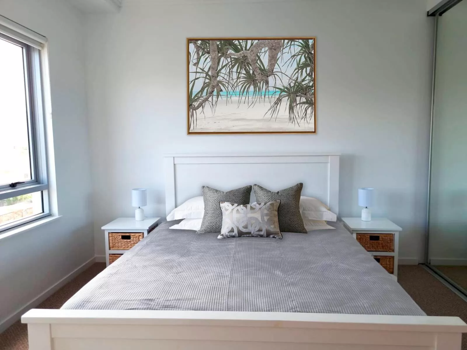 Bed in Pumicestone Blue