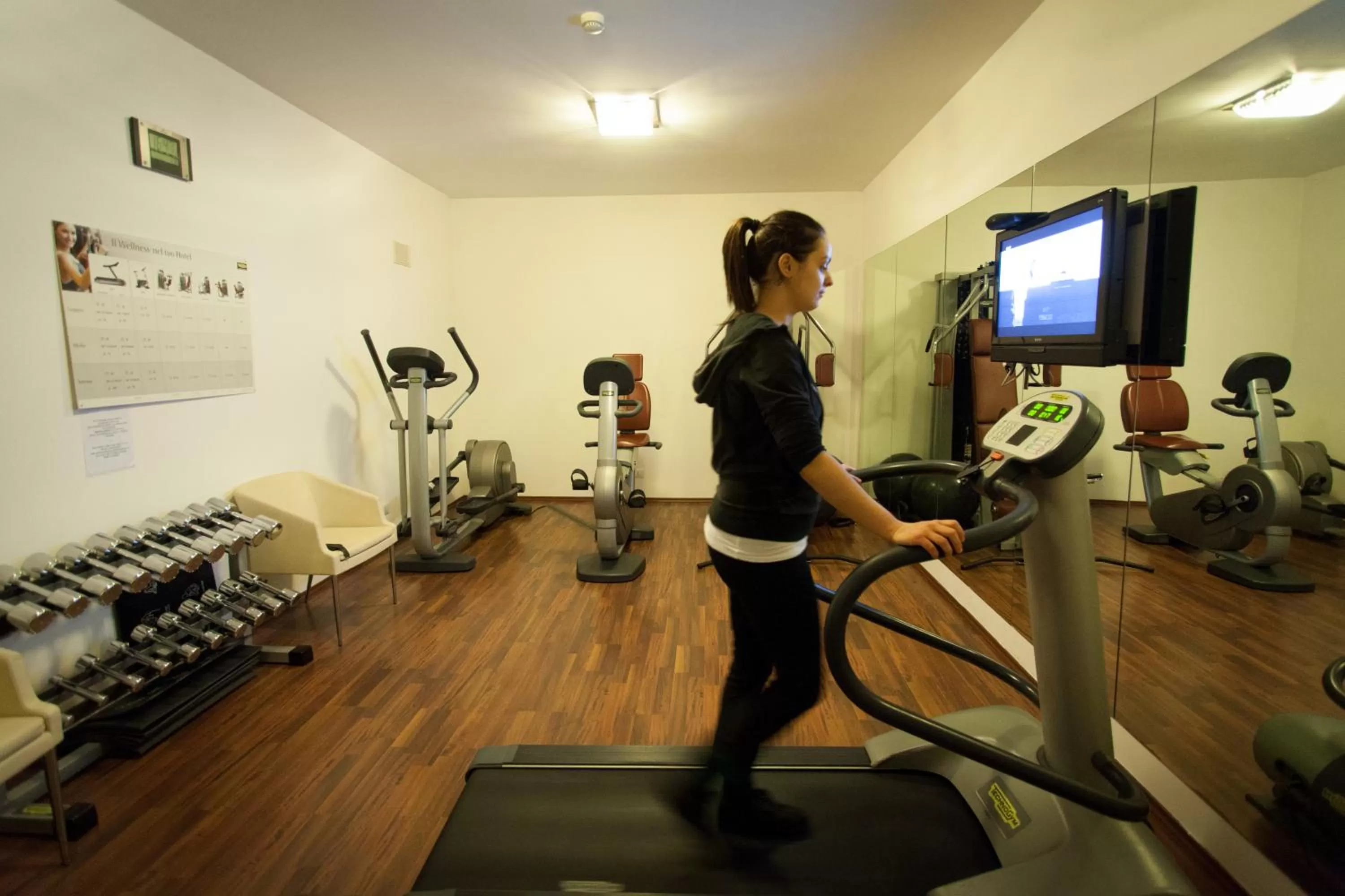 Fitness centre/facilities in Sartori's Hotel