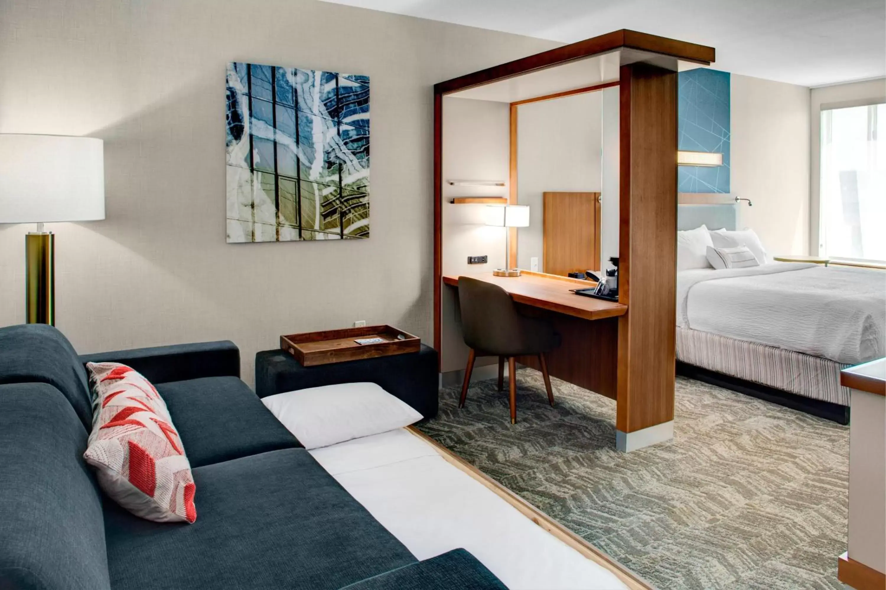 Photo of the whole room, Bed in SpringHill Suites by Marriott Kansas City Lenexa/City Center