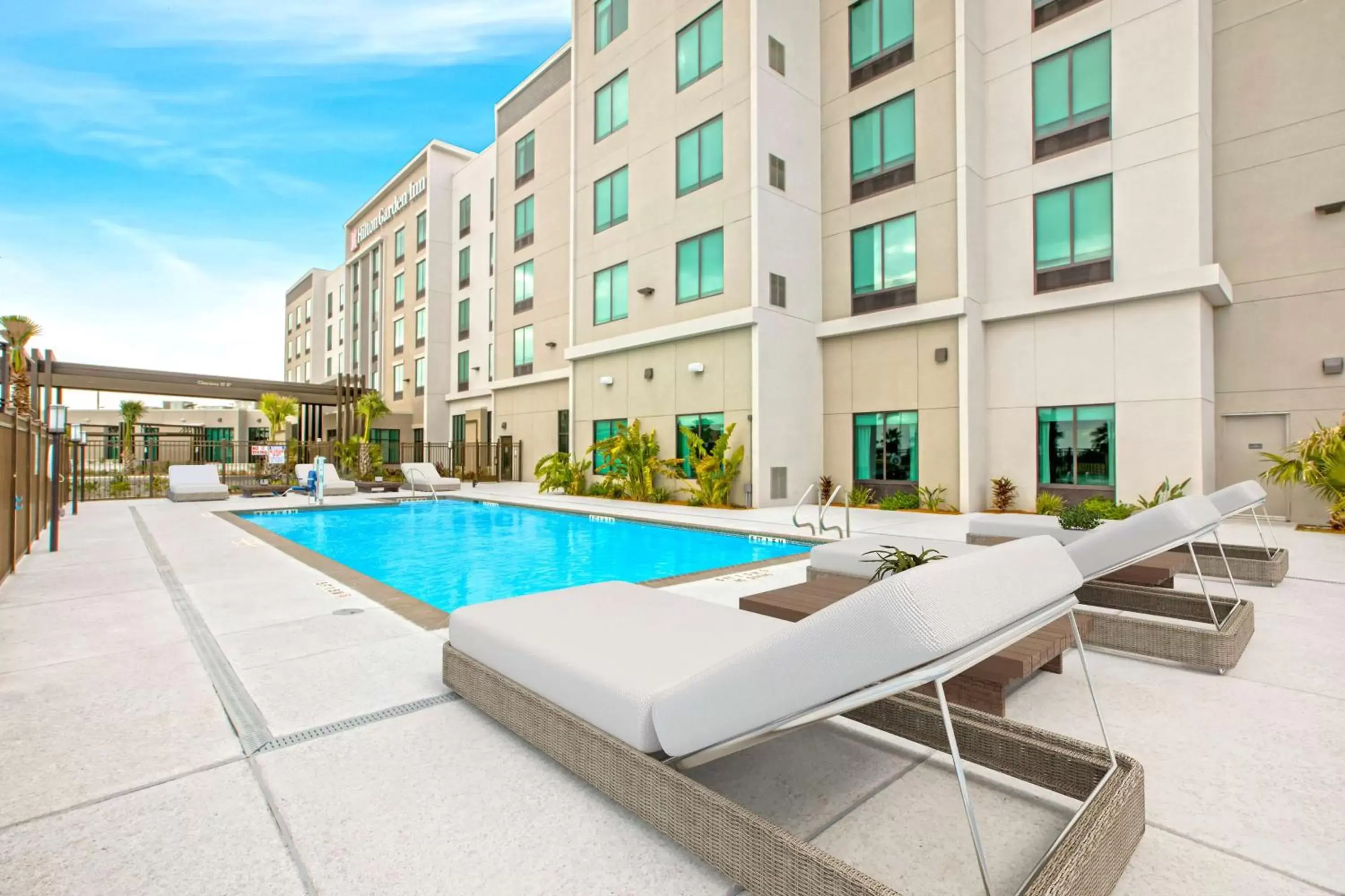 Pool view, Swimming Pool in Hilton Garden Inn Harlingen Convention Center, Tx