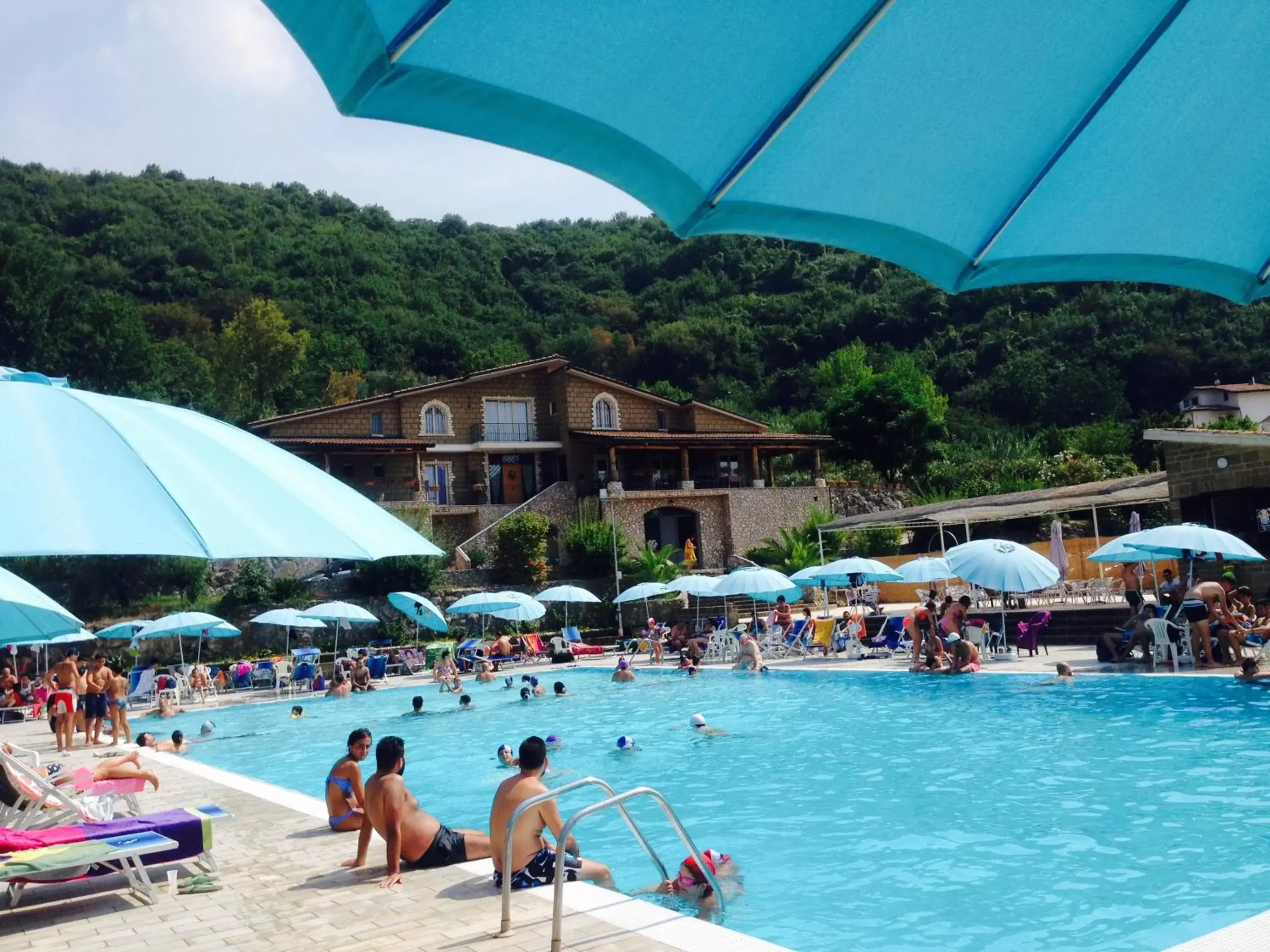 Pool view in Le Rocce