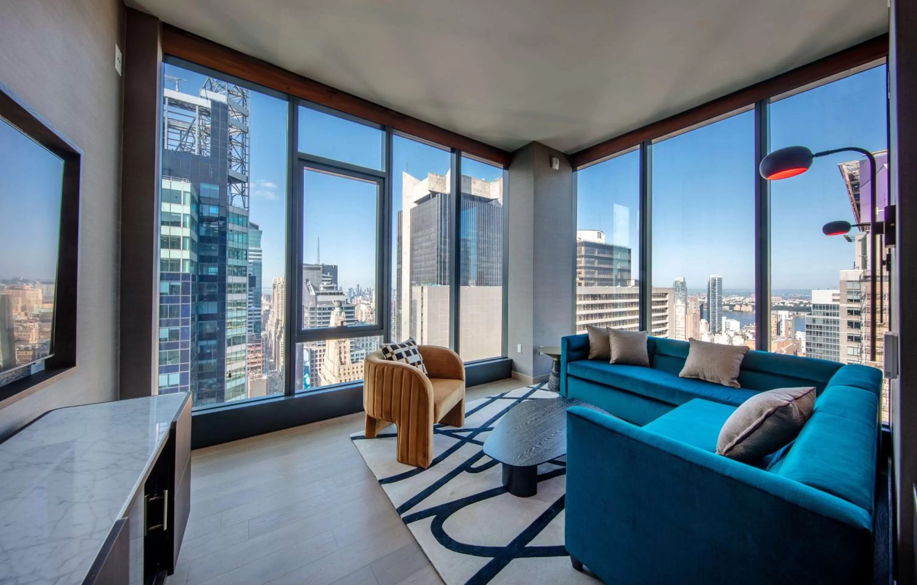 Living room in Tempo By Hilton New York Times Square
