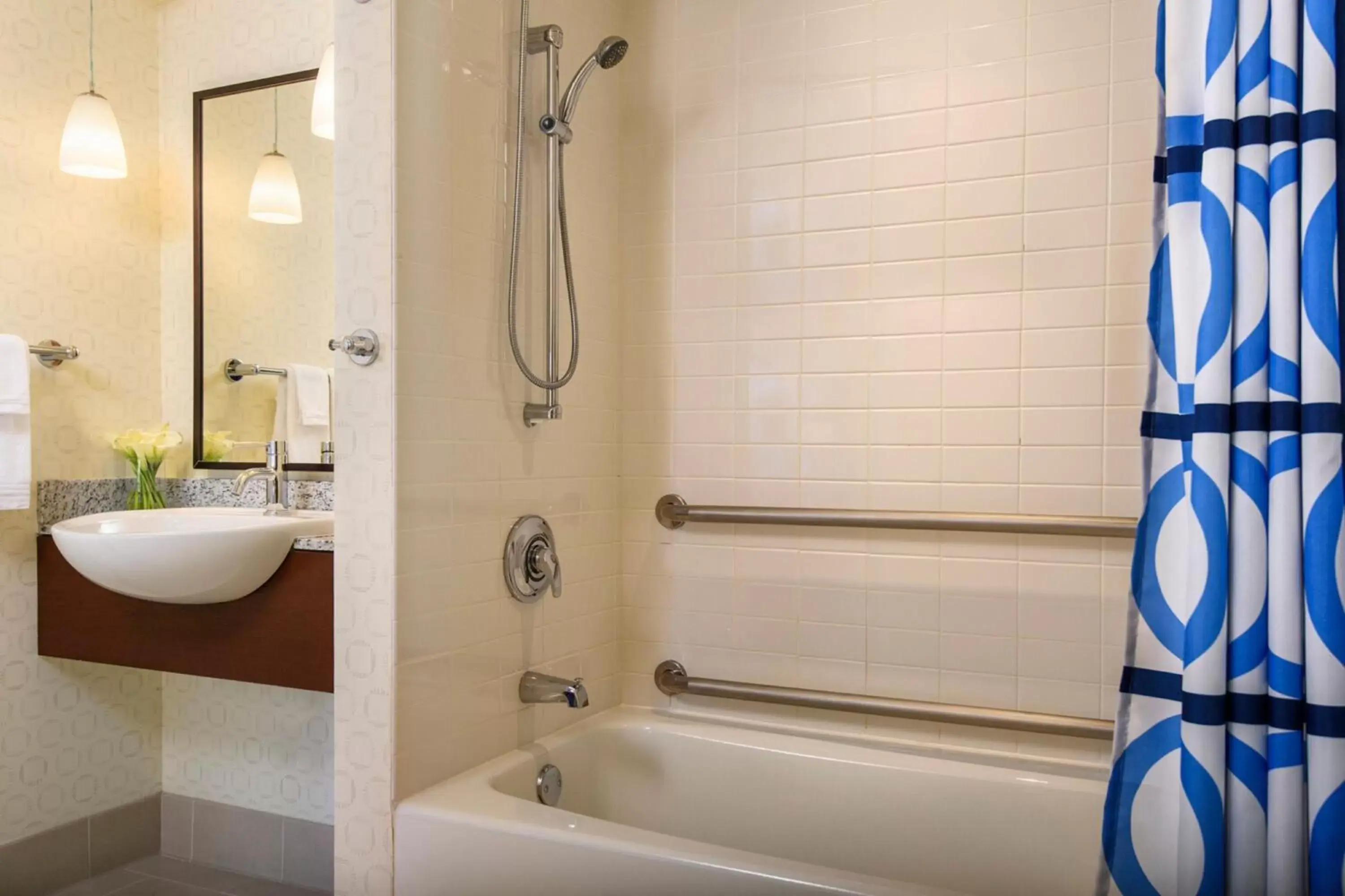 Bathroom in Renaissance Boston Waterfront Hotel