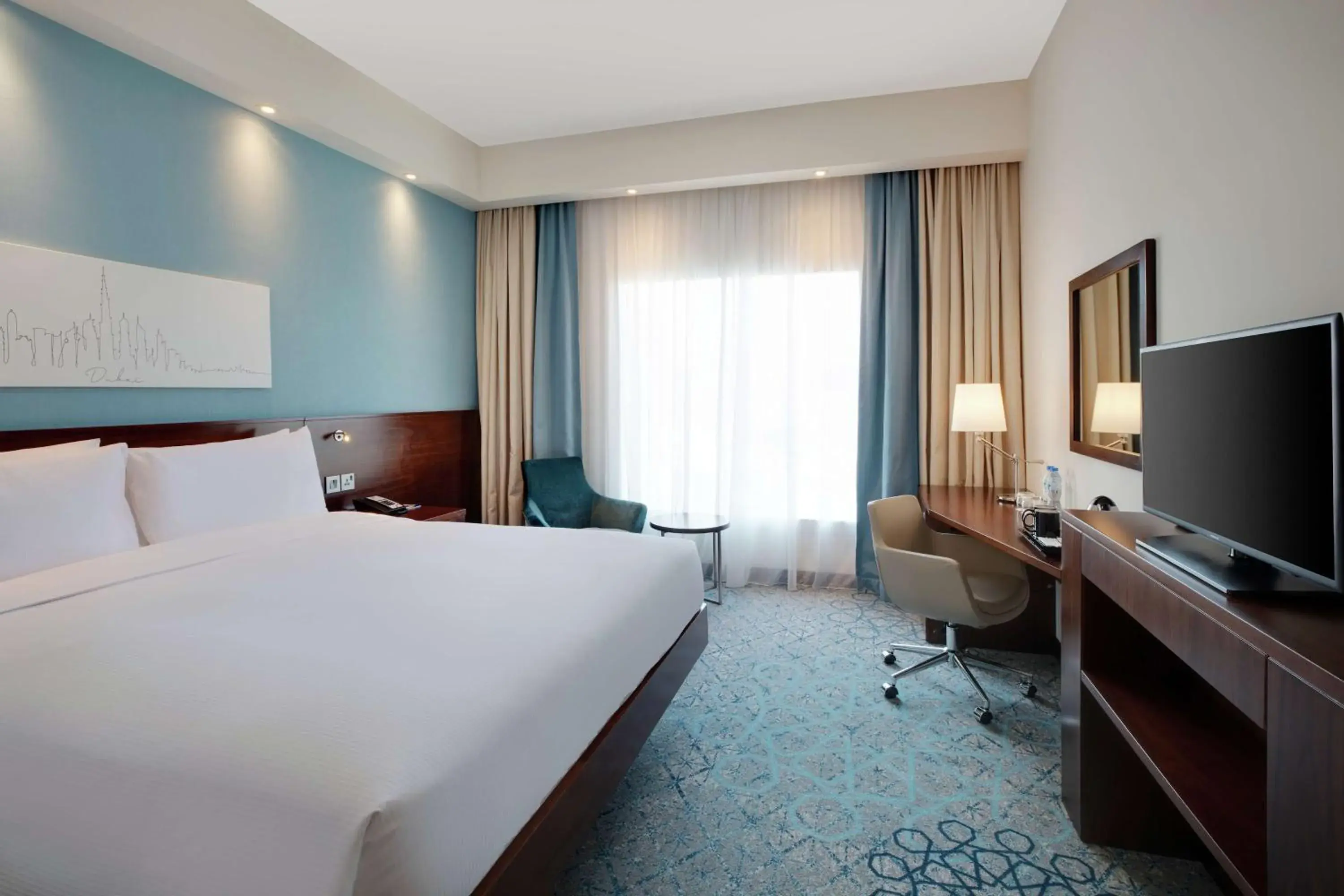 Bedroom, Bed in Hampton By Hilton Dubai Al Barsha