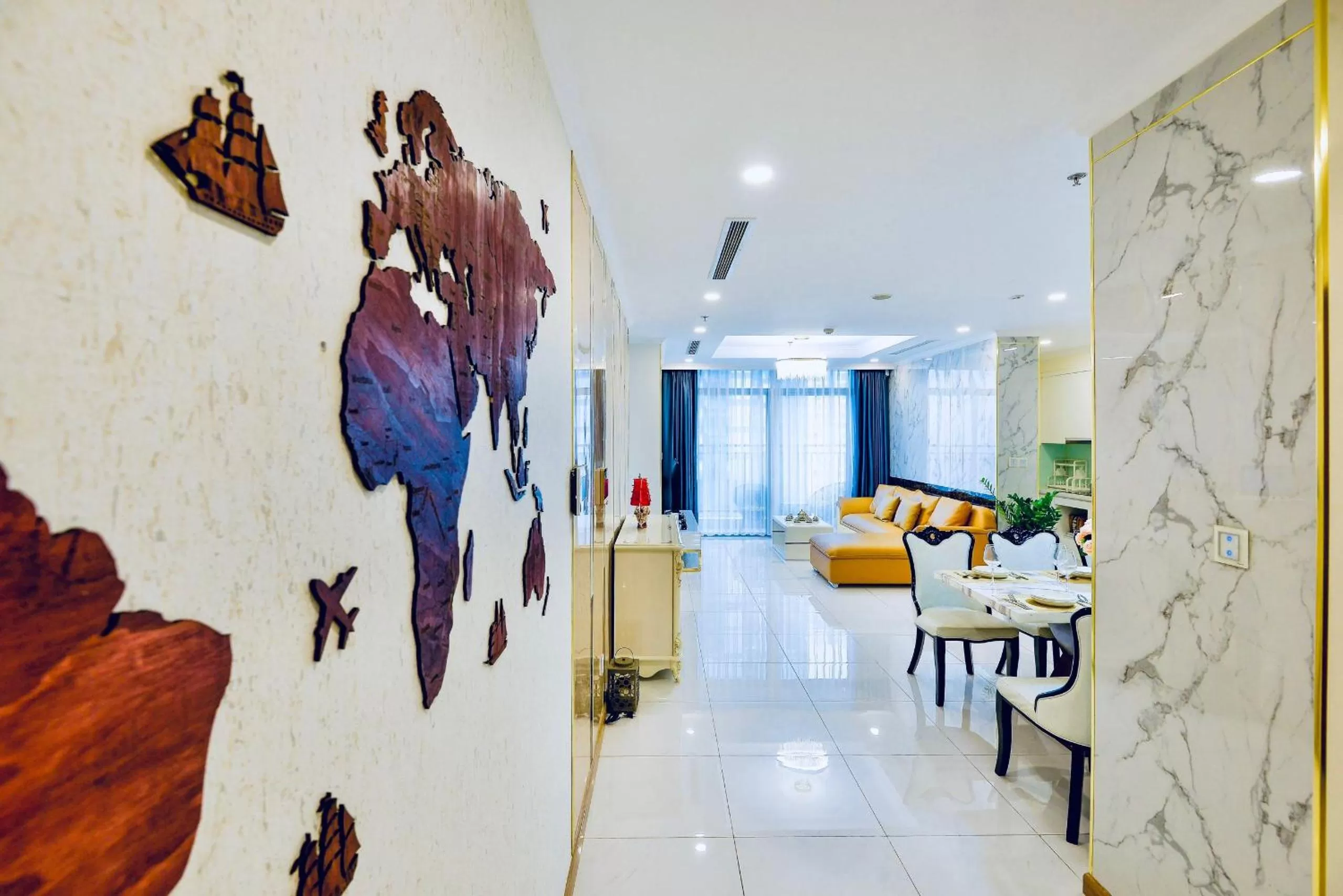 Living room in Vinhomes Central Park-Nice Homes