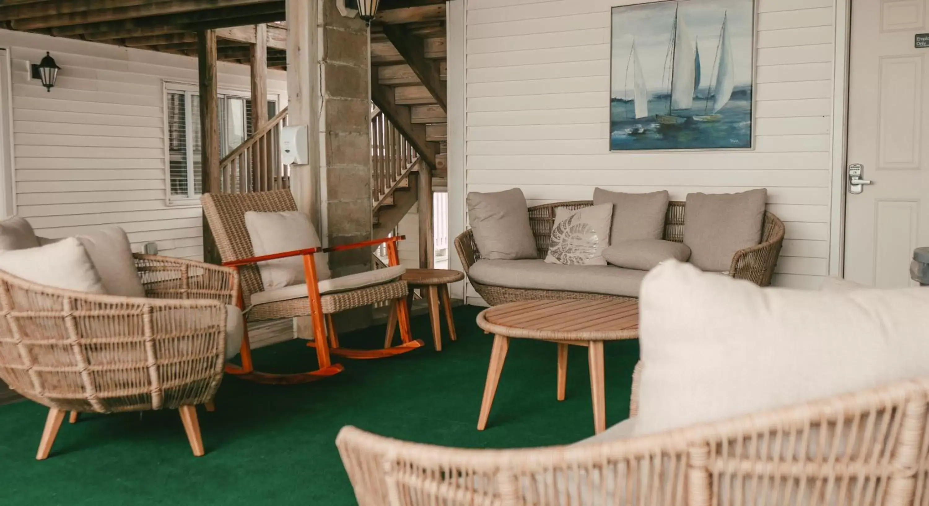 Patio, Seating Area in The Atlantic Motel