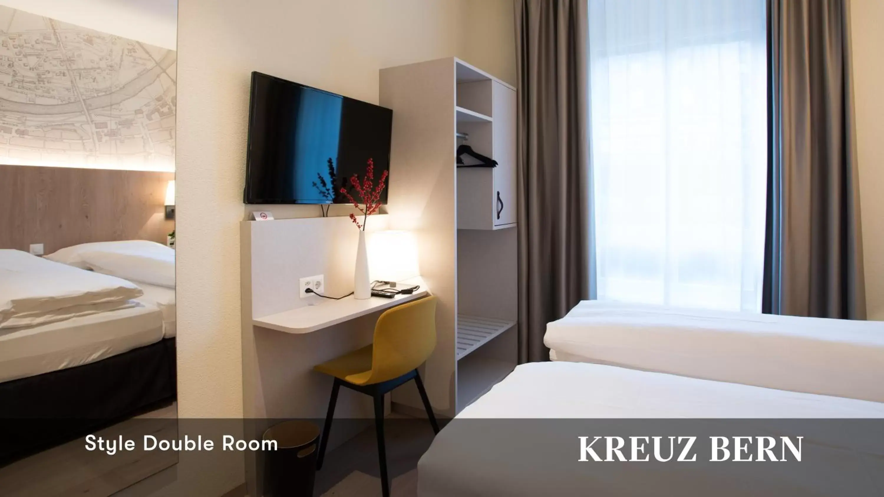 Photo of the whole room, Bed in Kreuz Bern Modern City Hotel