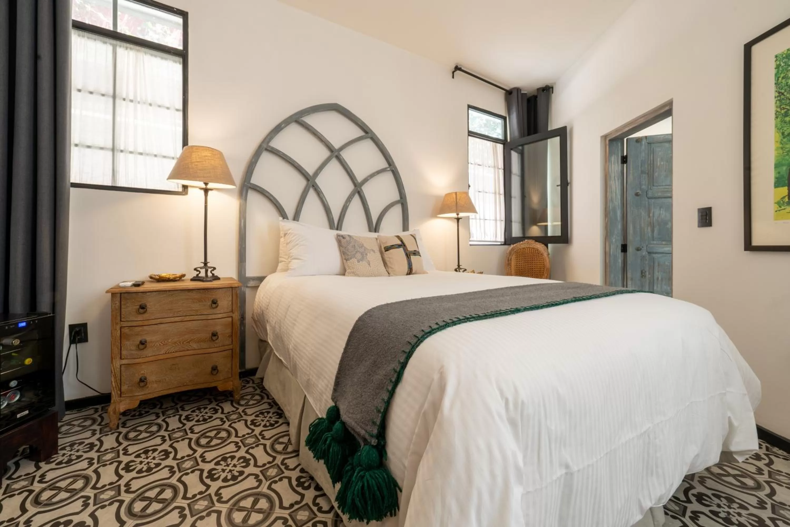 Bed in Orchid House Mexico City