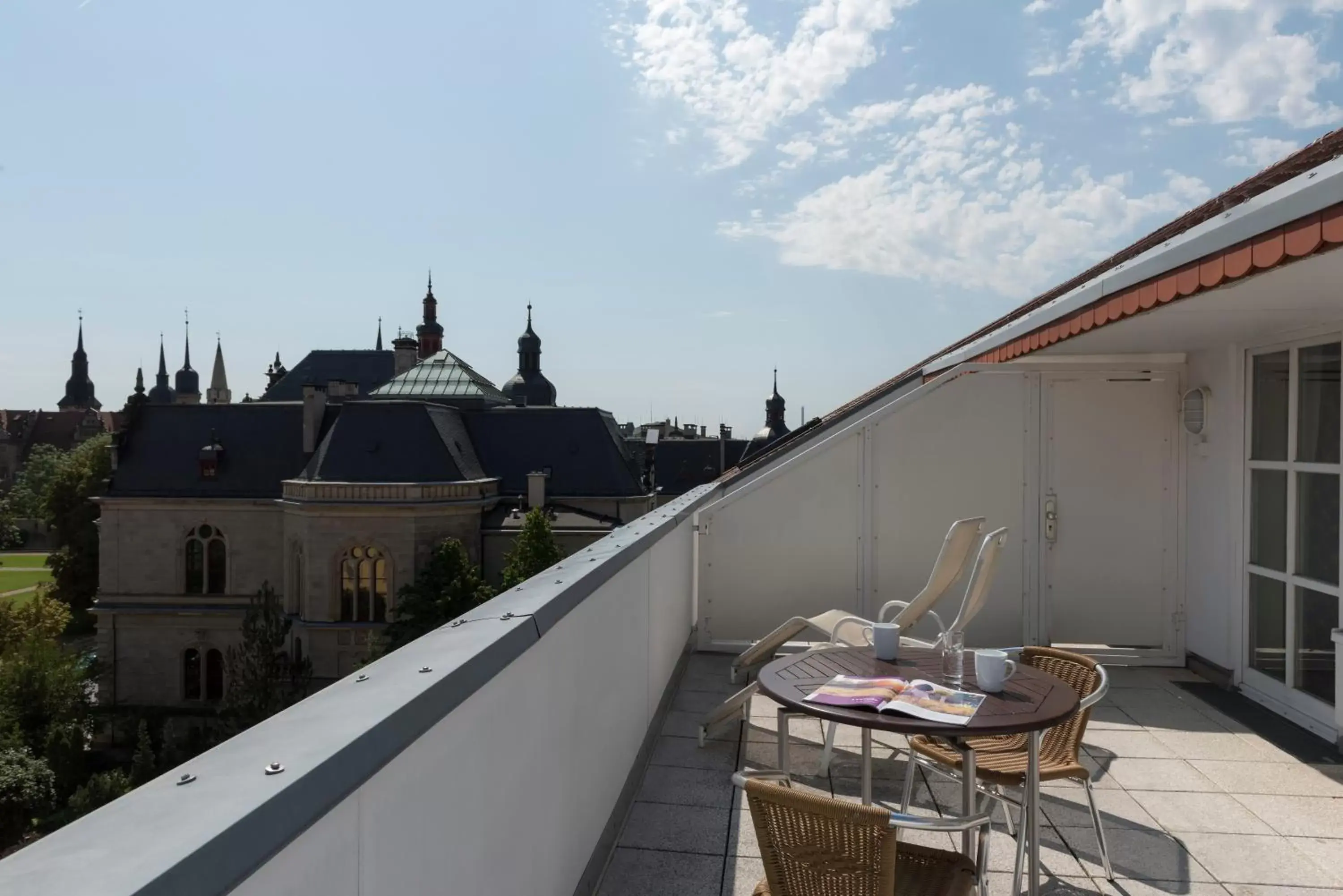 Landmark view, Balcony/Terrace in Radisson Blu Hotel Halle-Merseburg