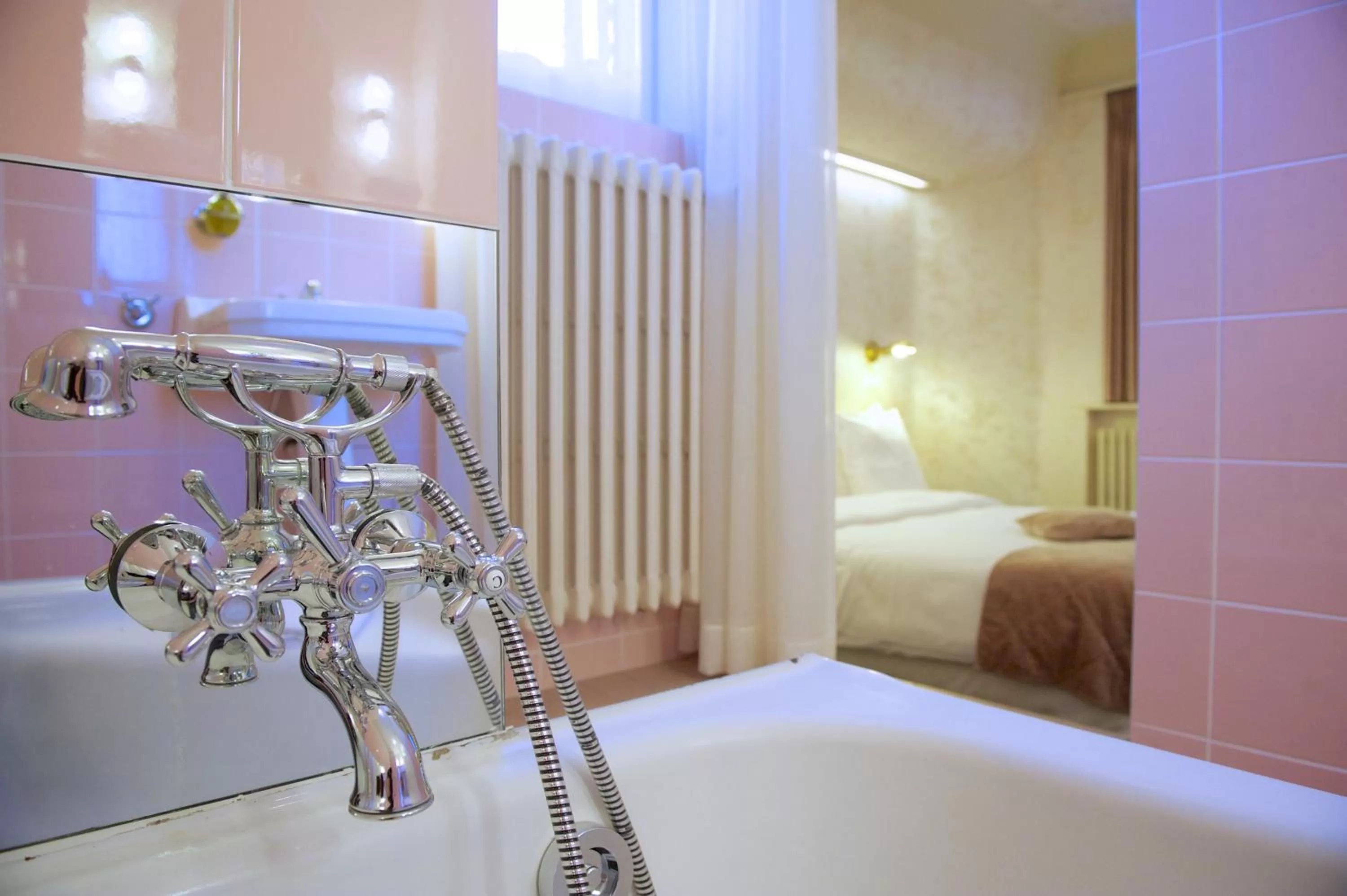 Bathroom, Bed in Latroupe Hotel Le Berger