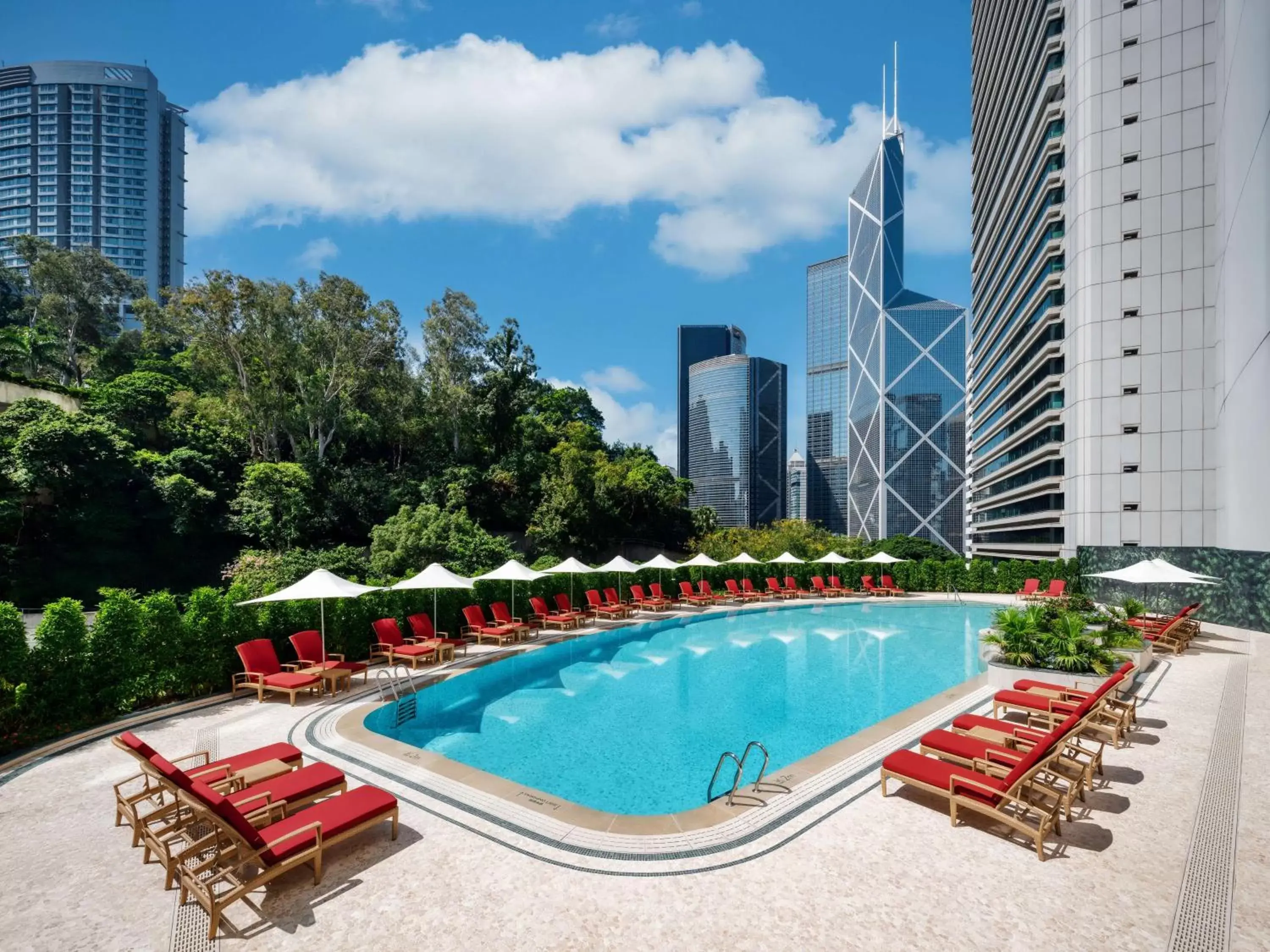 Pool view, Swimming Pool in Island Shangri-La, Hong Kong