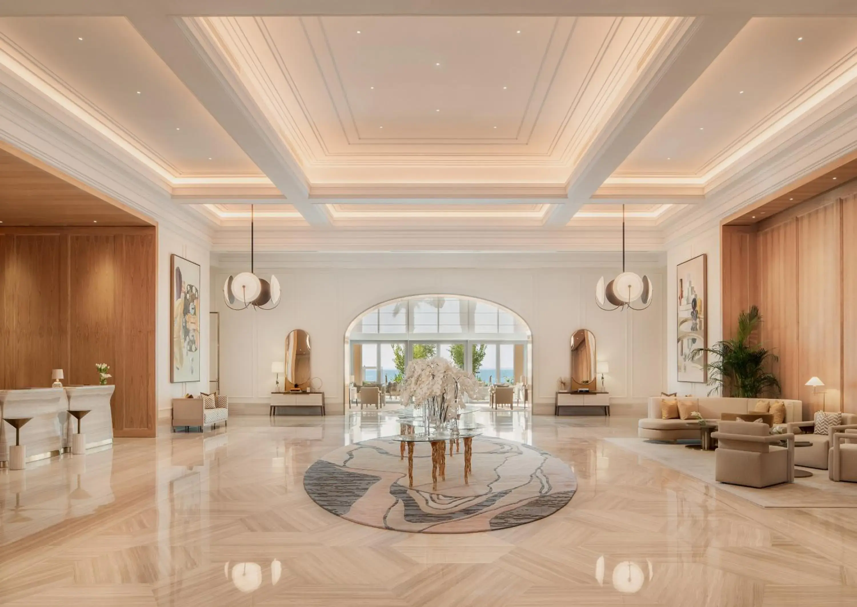 Lobby or reception in Four Seasons Resort and Residences at The Pearl - Qatar Lobby or reception in Four Seasons Resort and Residences at The Pearl - Qatar