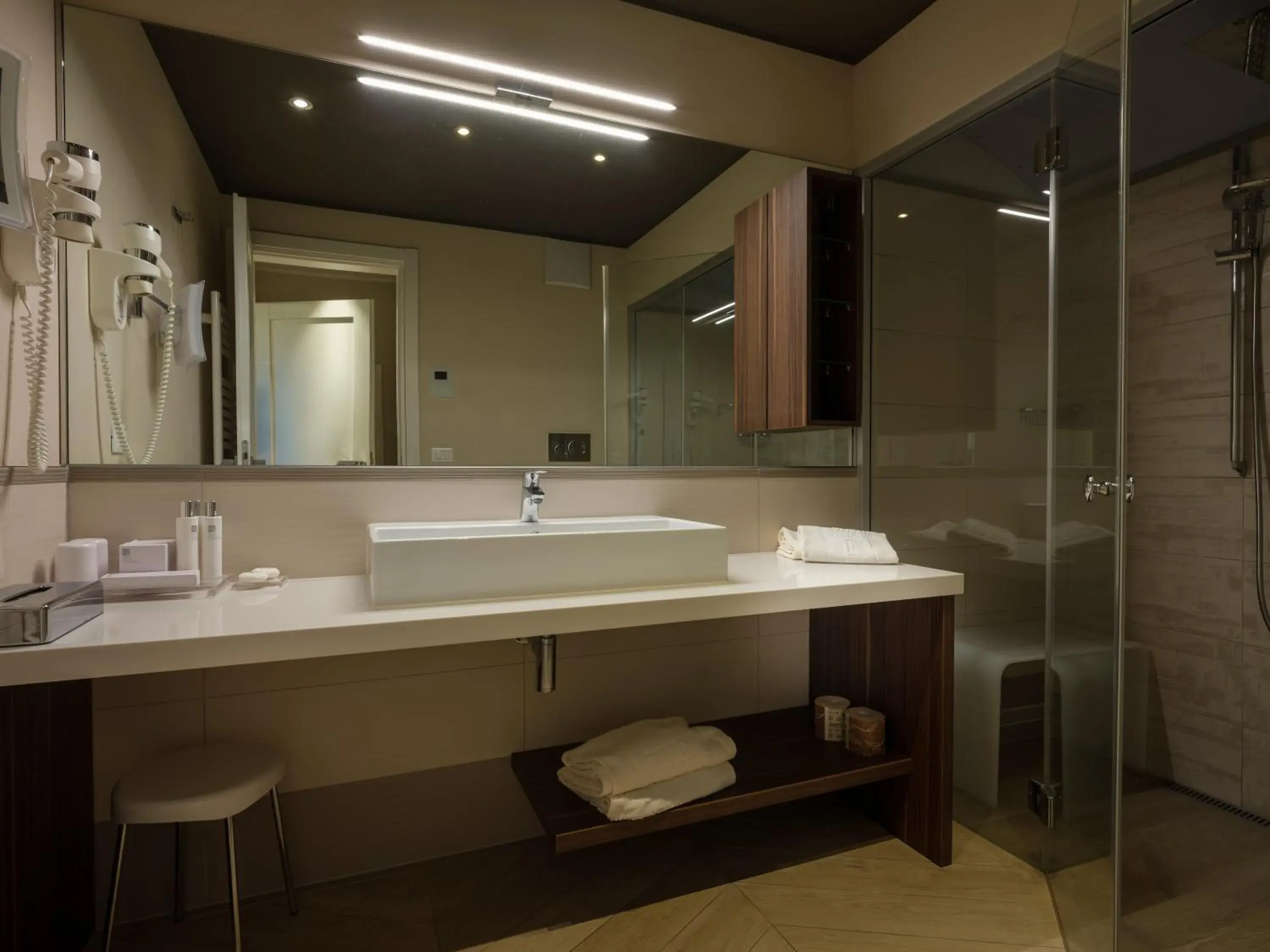 Shower, Bathroom in Parc Hotel Germano Suites & Apartments