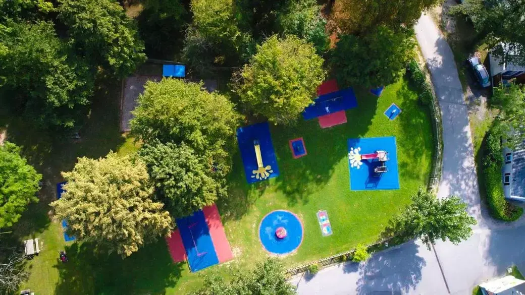 Children play ground, Bird's-eye View in Camping Le Parc de Paris