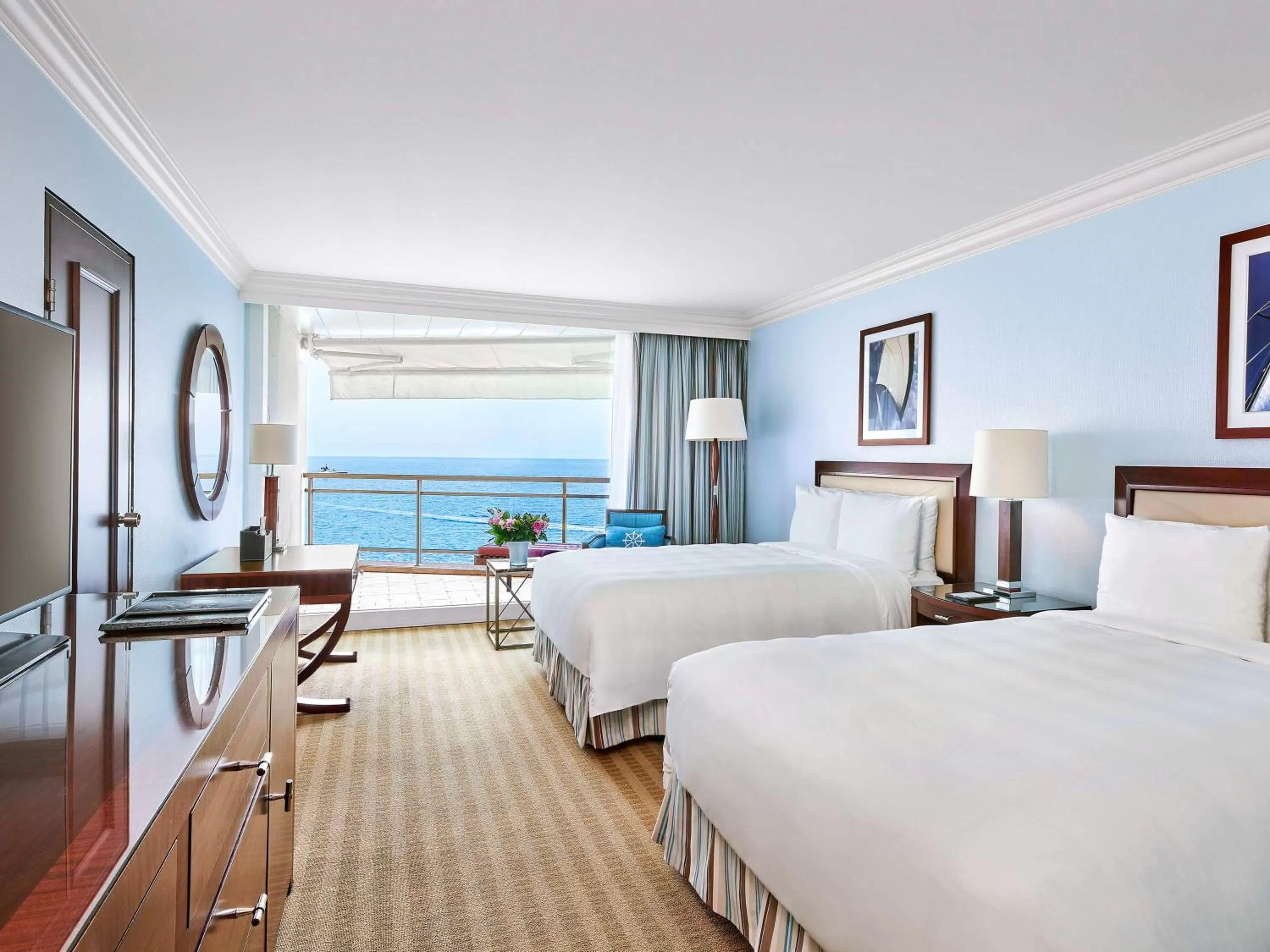 Signature Twin Room with Sea View in Fairmont Monte Carlo