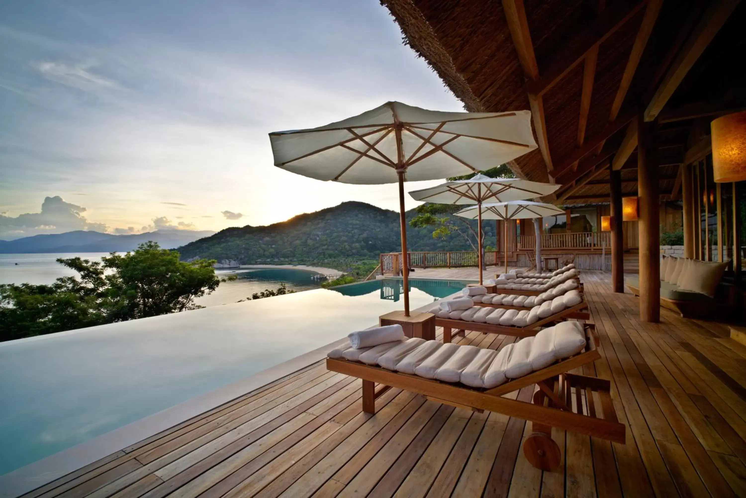 Balcony/Terrace, Swimming Pool in Six Senses Ninh Van Bay
