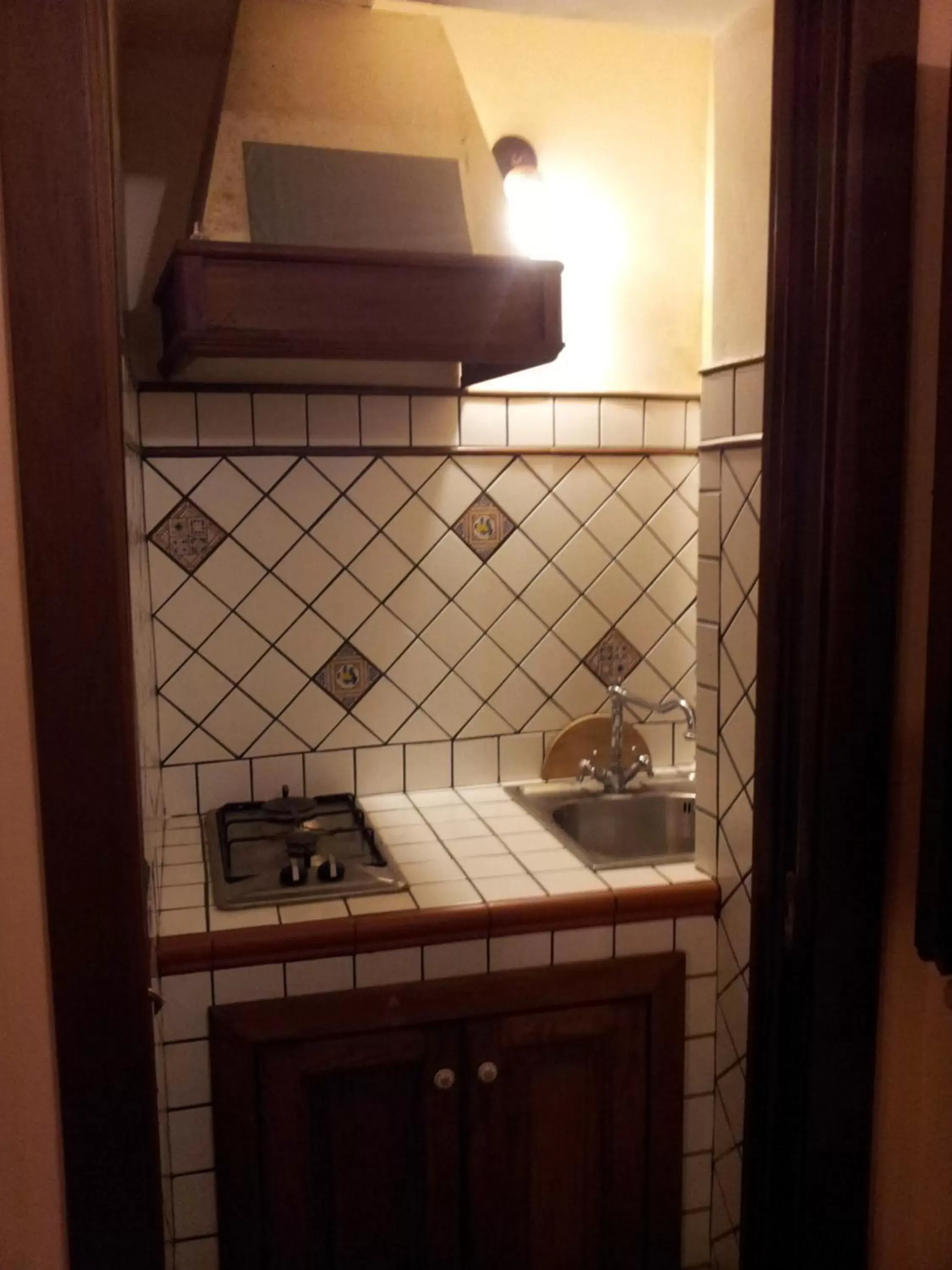 Kitchen or kitchenette, Bathroom in Nuovo Hotel Sangiuliano