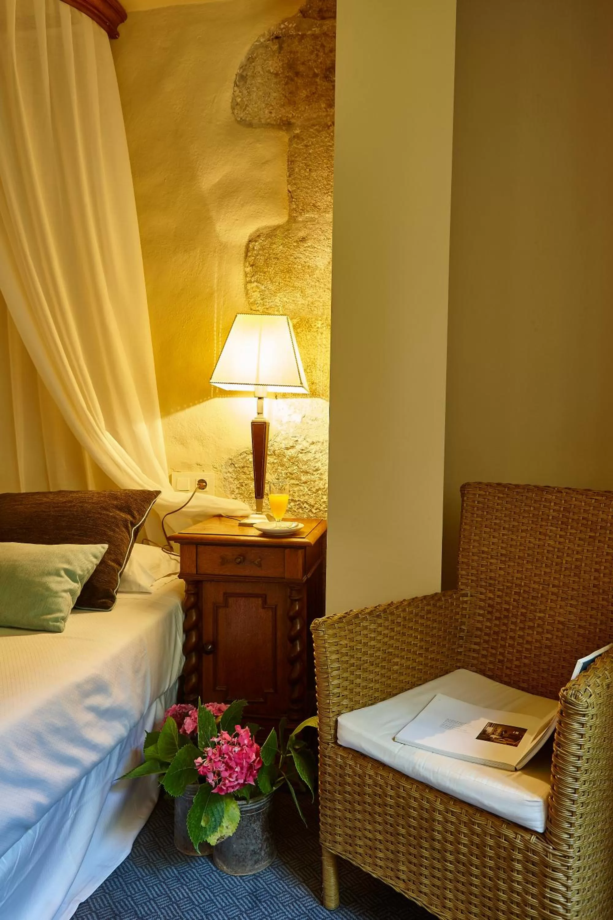 Decorative detail, Bed in Hotel Zubieta