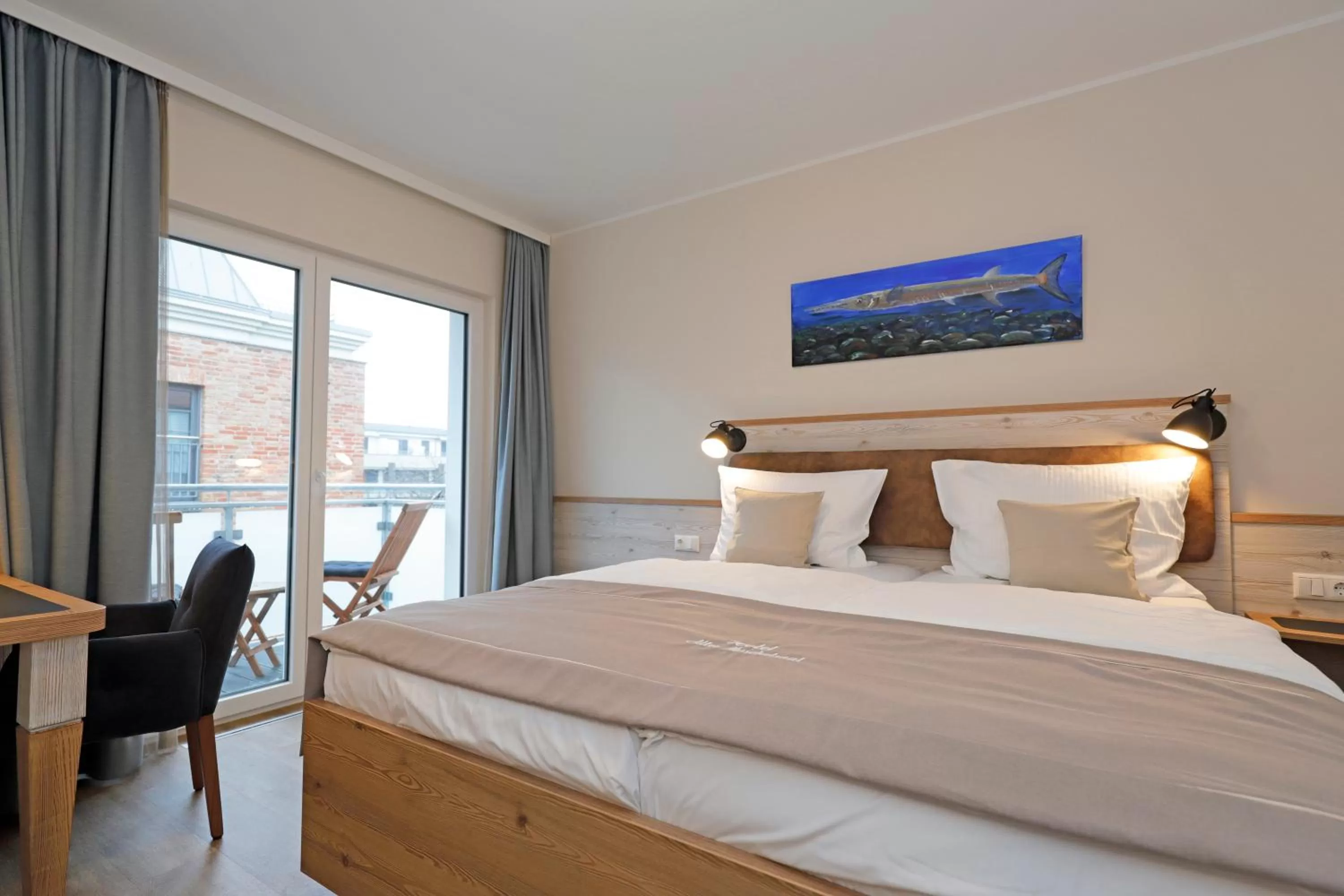 Photo of the whole room, Bed in Hotel Alter Muschelsaal