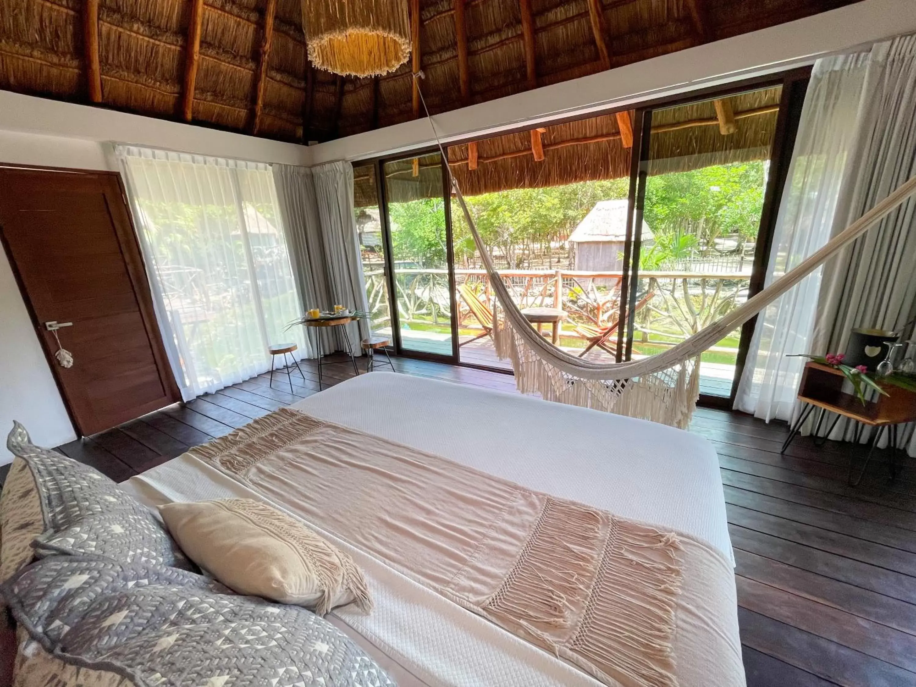 Bedroom, Bed in Zamna eco-lodge Tulum