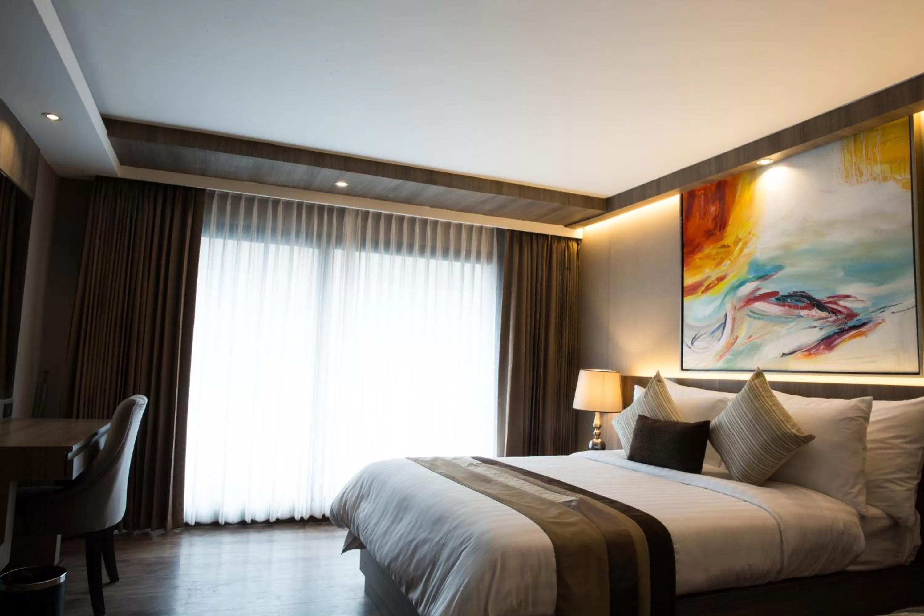 Bedroom, Bed in Arte Hotel - SHA Extra Plus