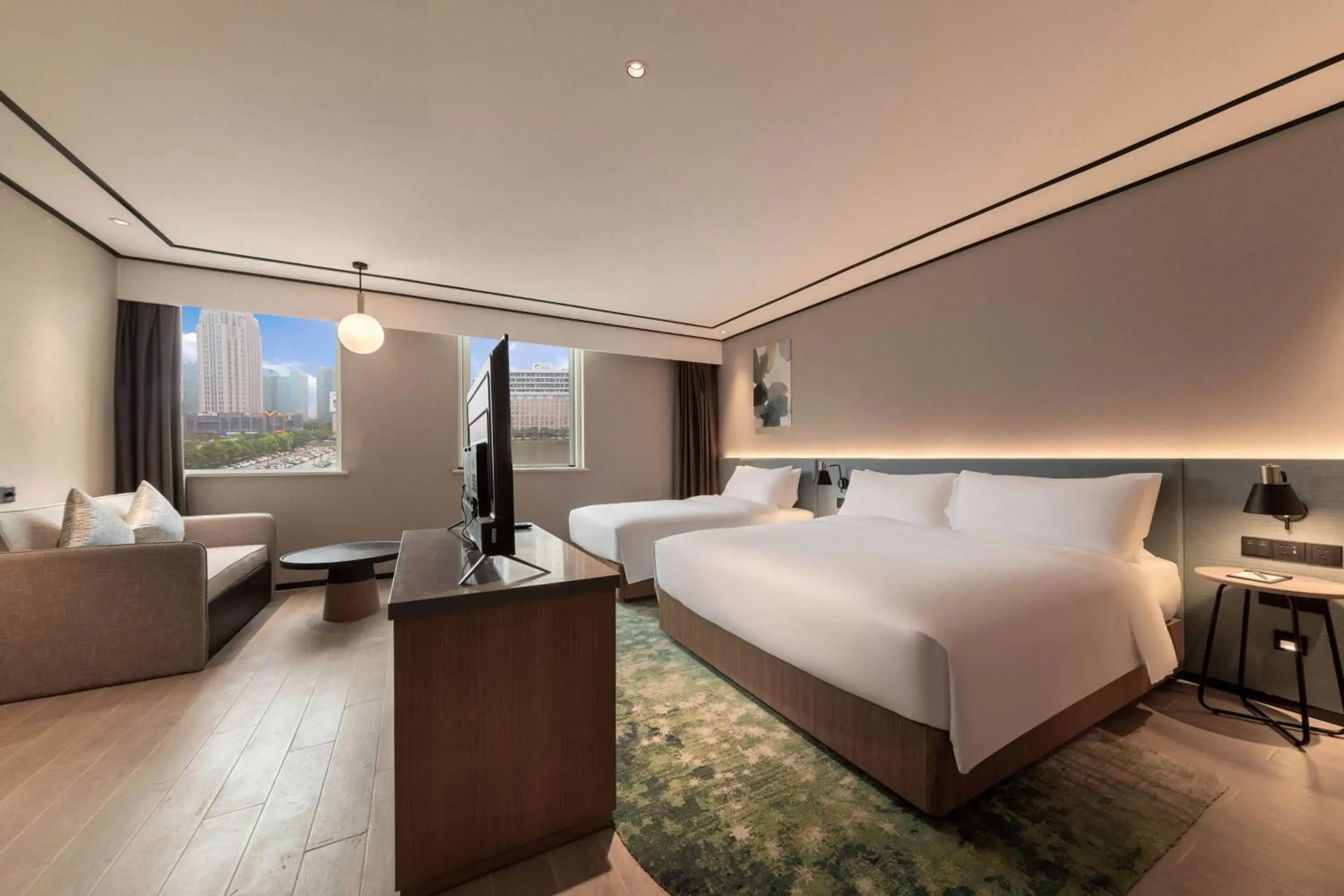 Bed in Hilton Garden Inn Nantong Xinghu