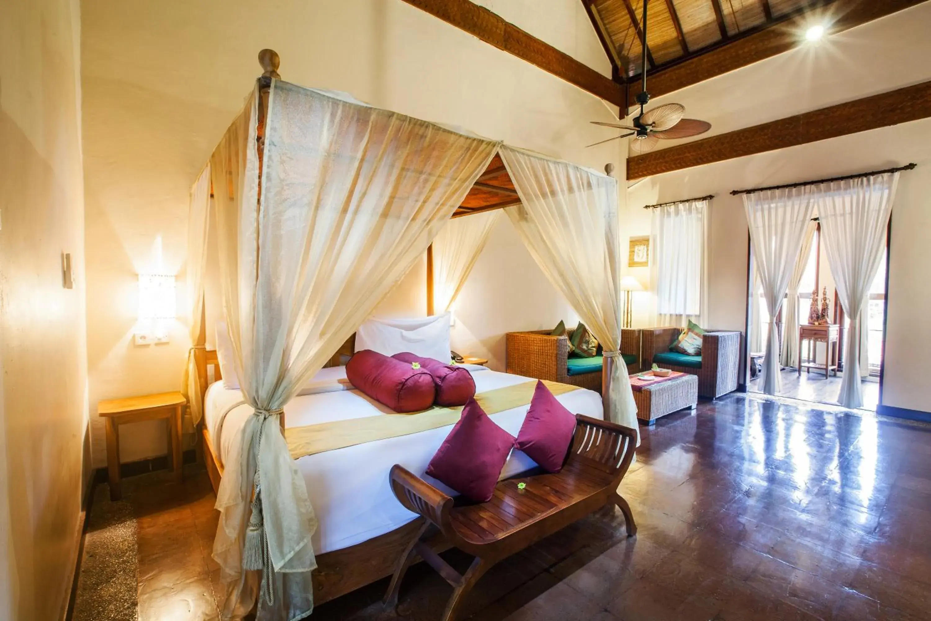 Bed in Junjungan Ubud Hotel and Spa Bed in Junjungan Ubud Hotel and Spa