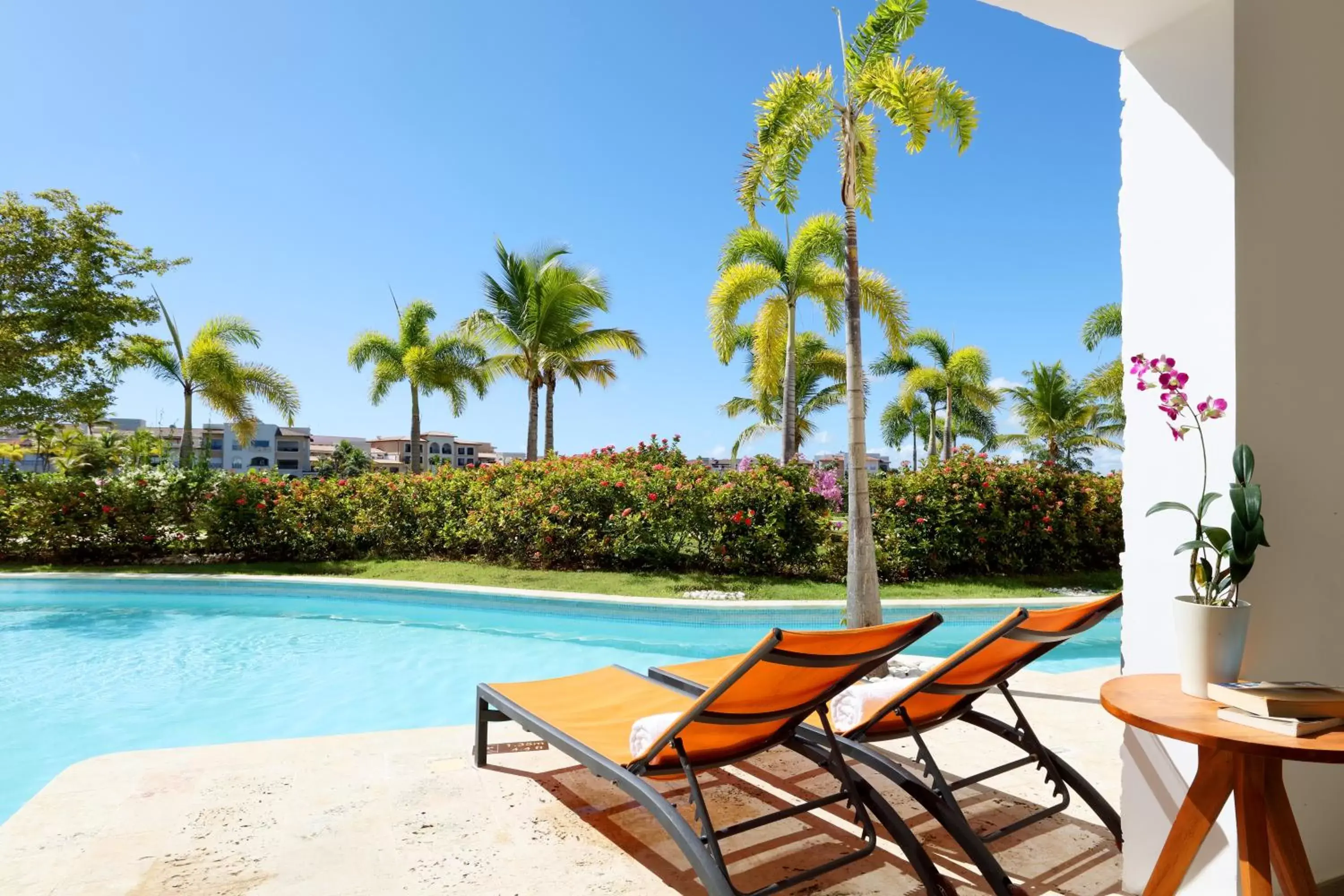 Patio, Swimming Pool in TRS Cap Cana Waterfront & Marina Hotel - Adults Only