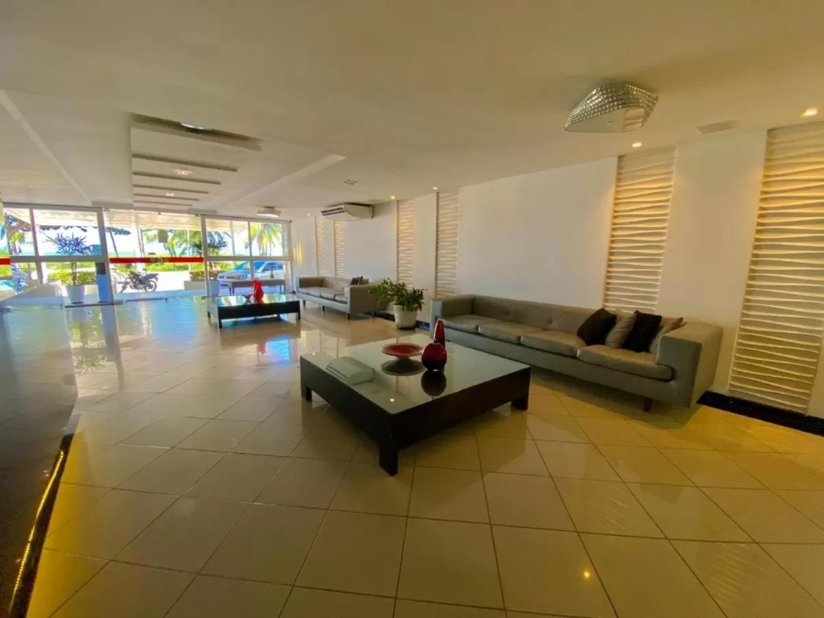 Lobby or reception, Seating Area in Flat beira mar Tambaú