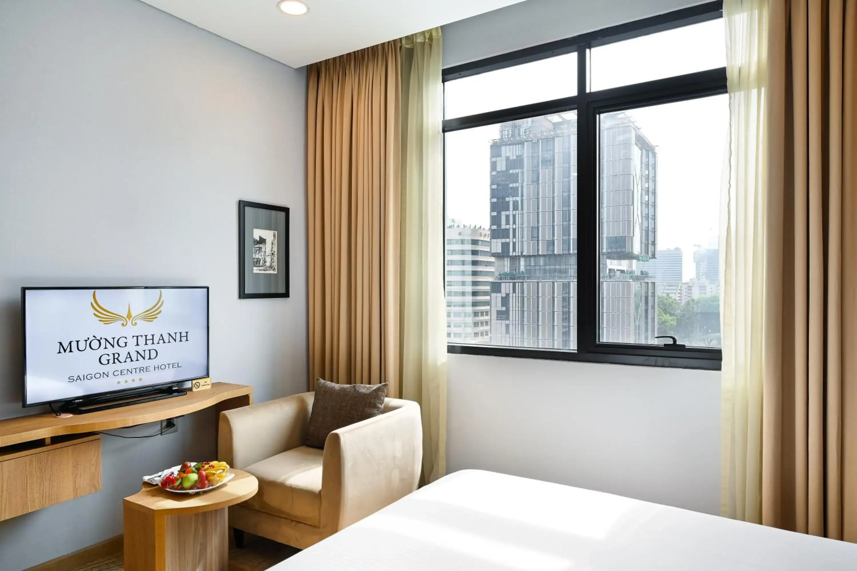 City view, Bed in Muong Thanh Grand Saigon Centre Hotel City view, Bed in Muong Thanh Grand Saigon Centre Hotel