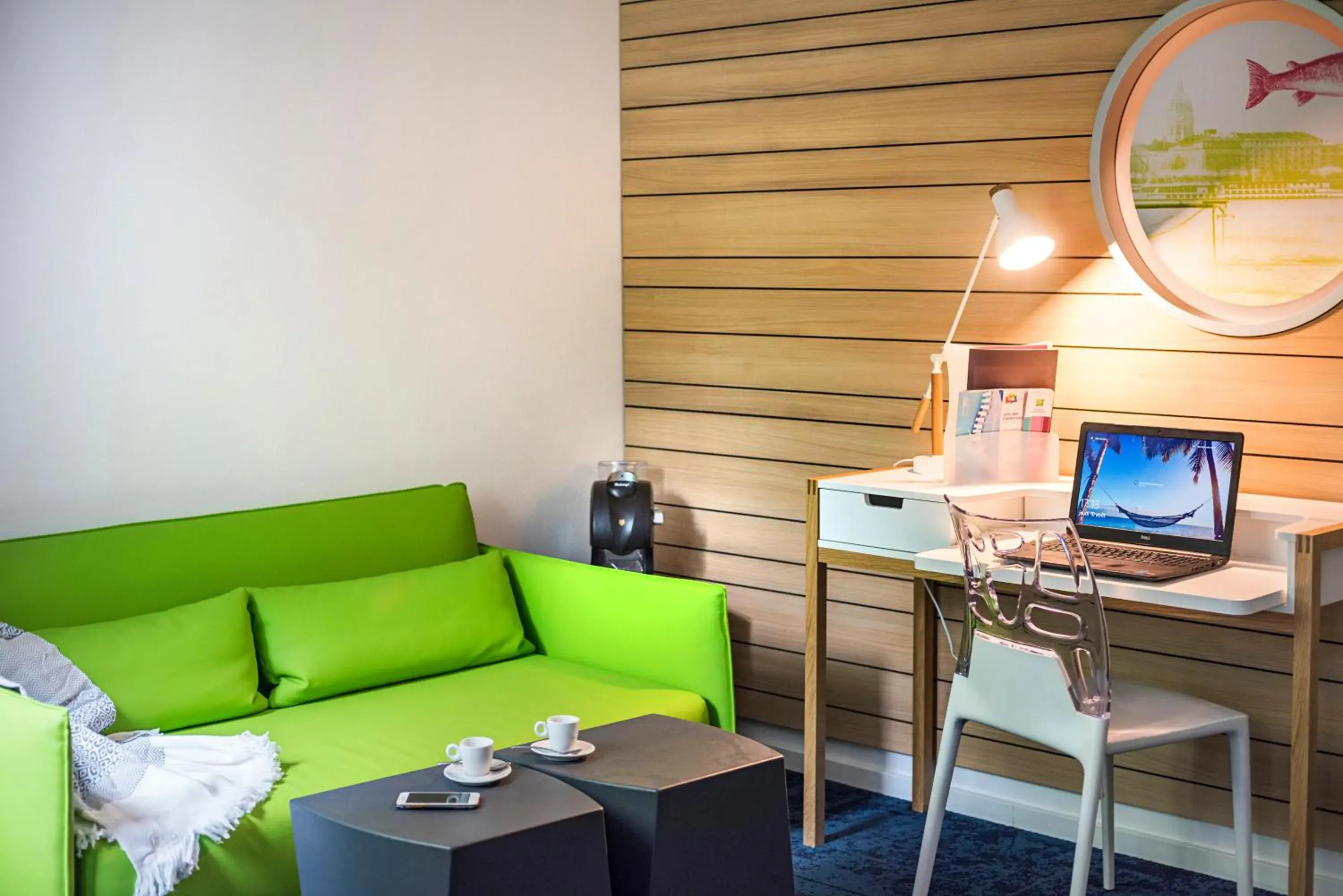 TV and multimedia, Seating Area in ibis Styles Strasbourg Avenue du Rhin