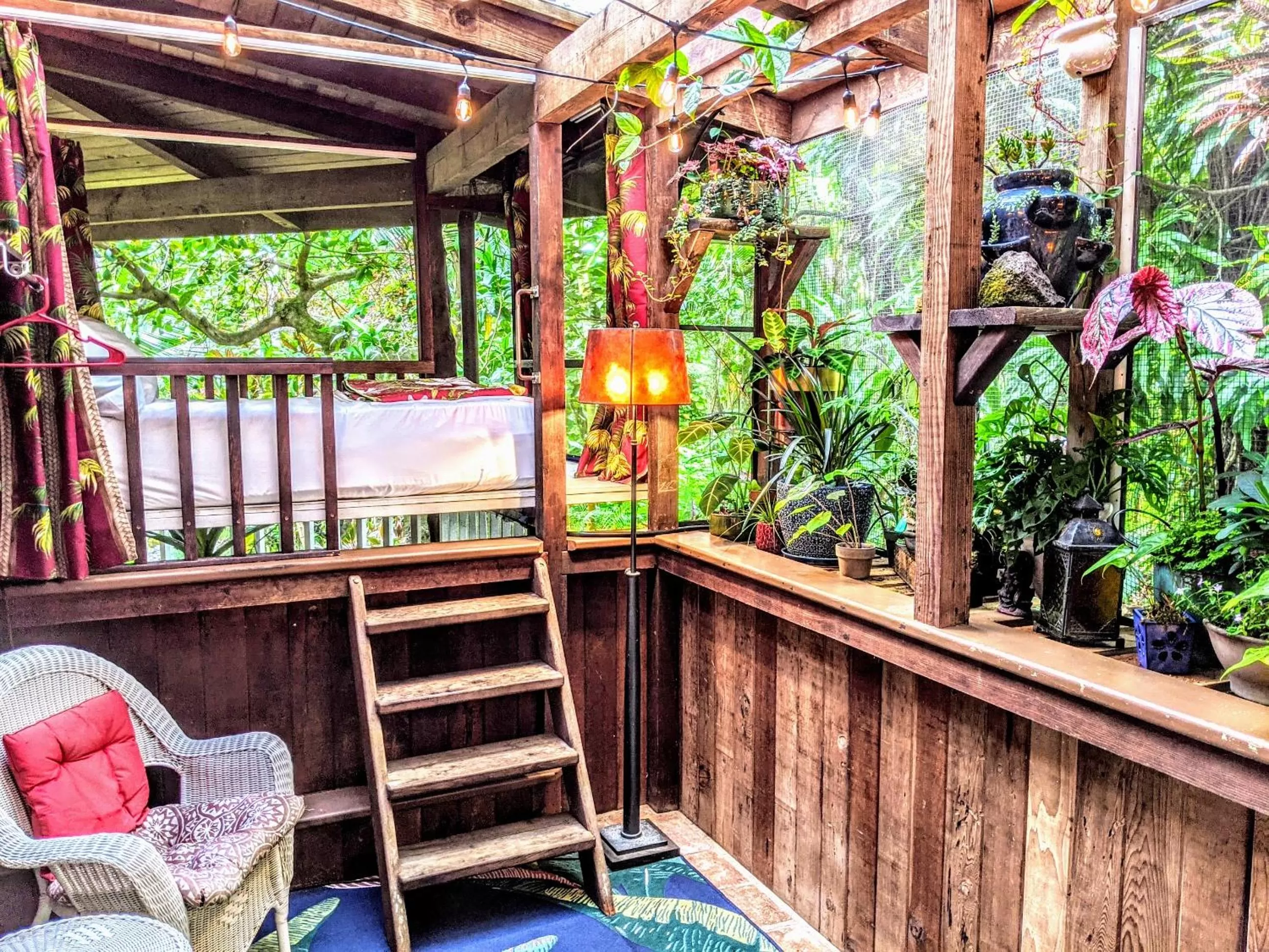 Bed in Kehena Mauka Nui Club LGBTQIA+ Clothing Optional