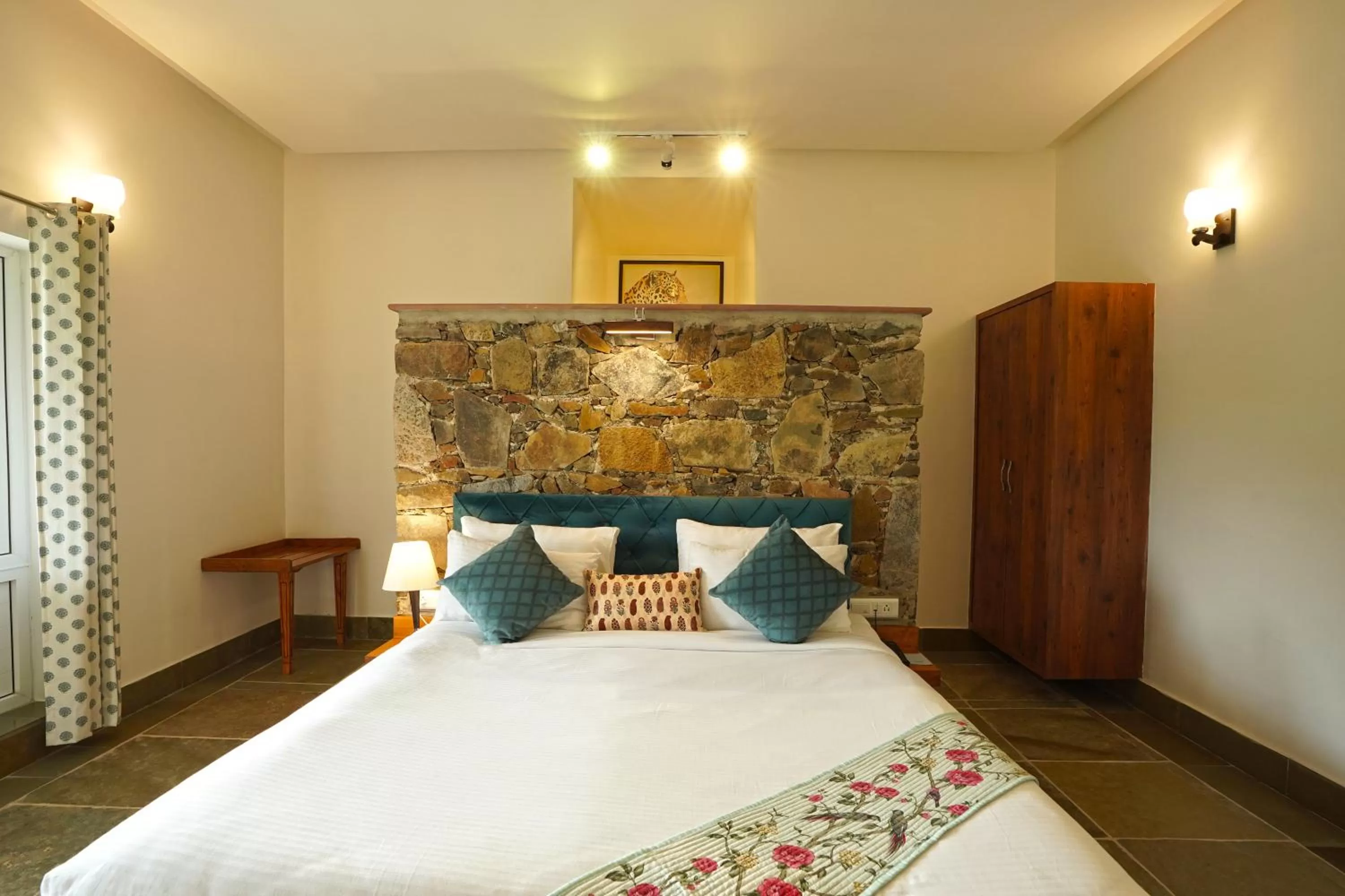 Photo of the whole room, Bed in Astroport Sariska Treetop by Eight Continents