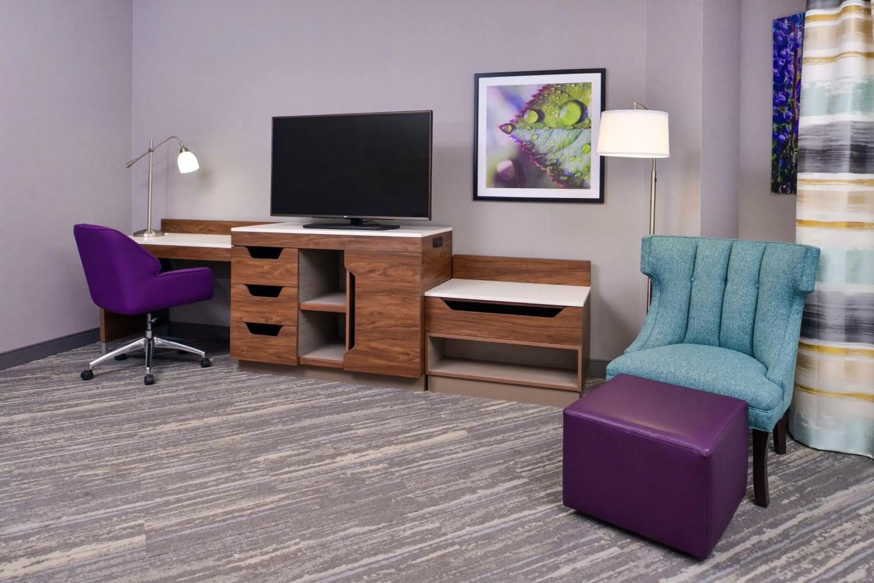 Bedroom, TV/Entertainment Center in Hampton Inn & Suites Boise/Spectrum