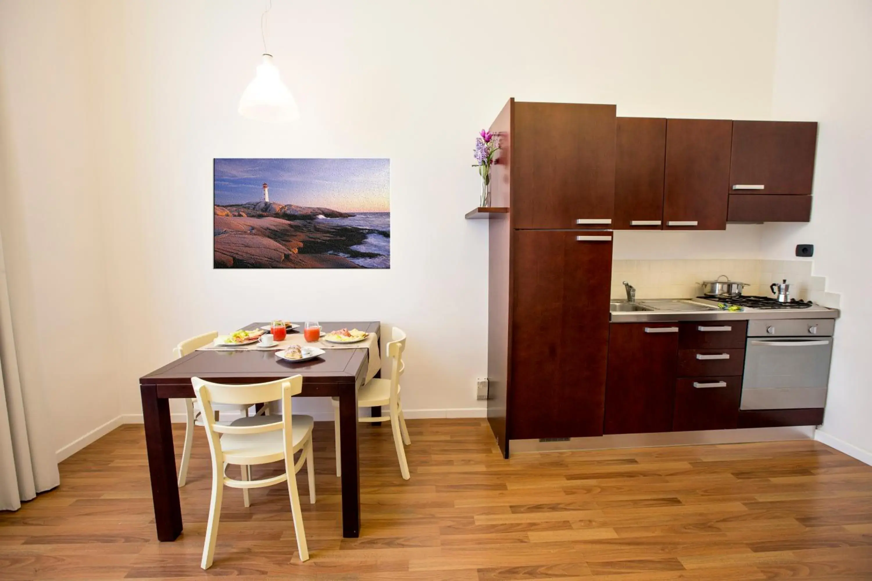 Dining area, Kitchen/Kitchenette in Badia Nuova Residence