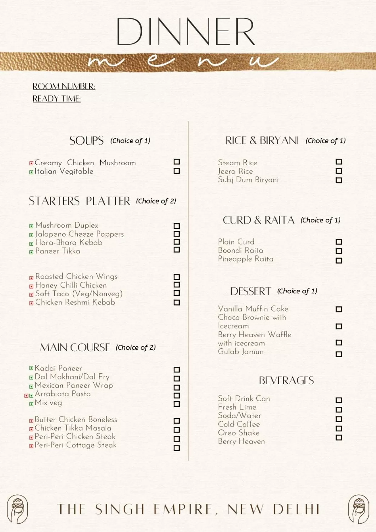 Food and drinks in THE SINGH EMPIRE,New Delhi City Centre