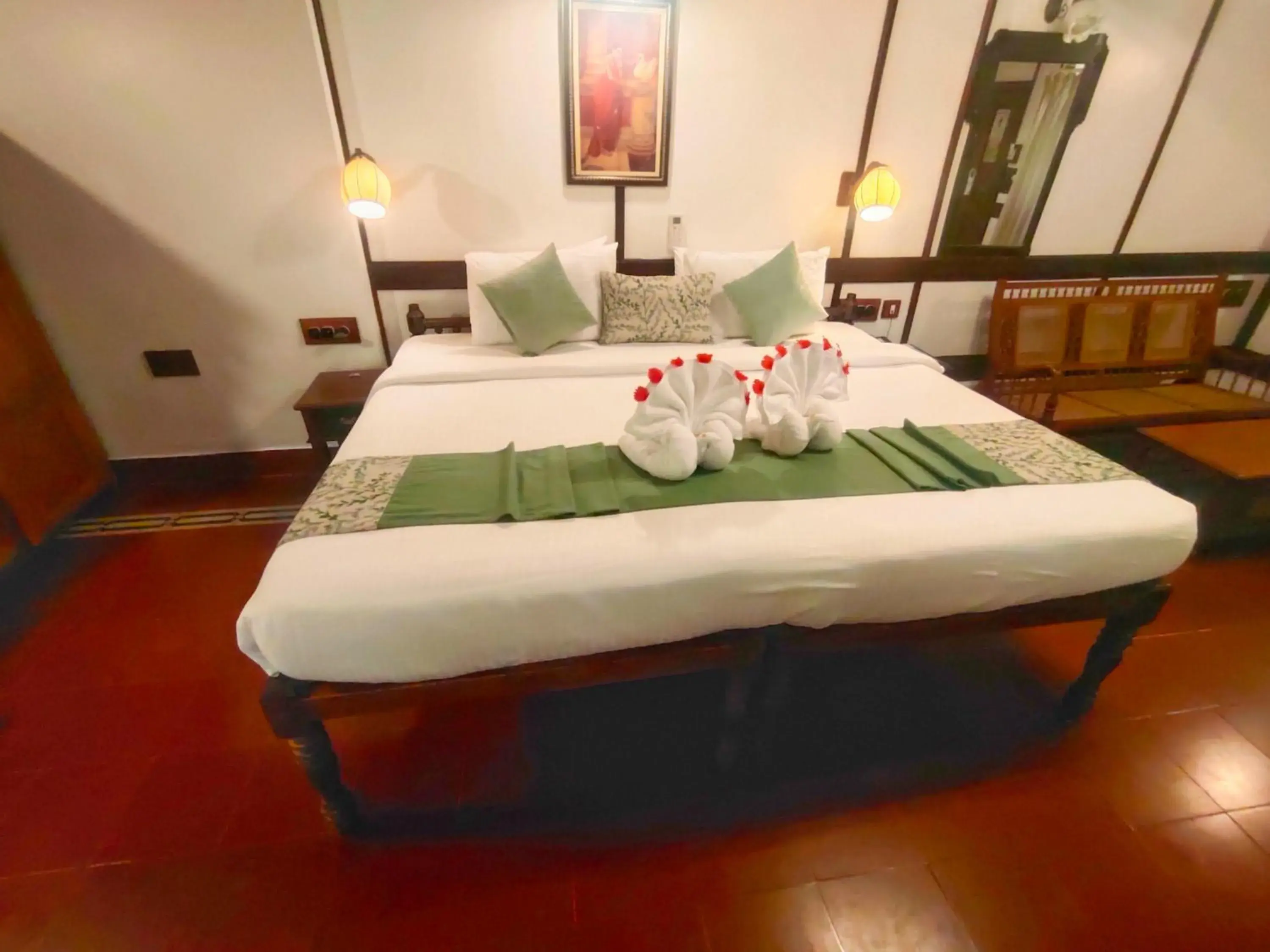 Bedroom, Bed in The Travancore Heritage Beach Resort