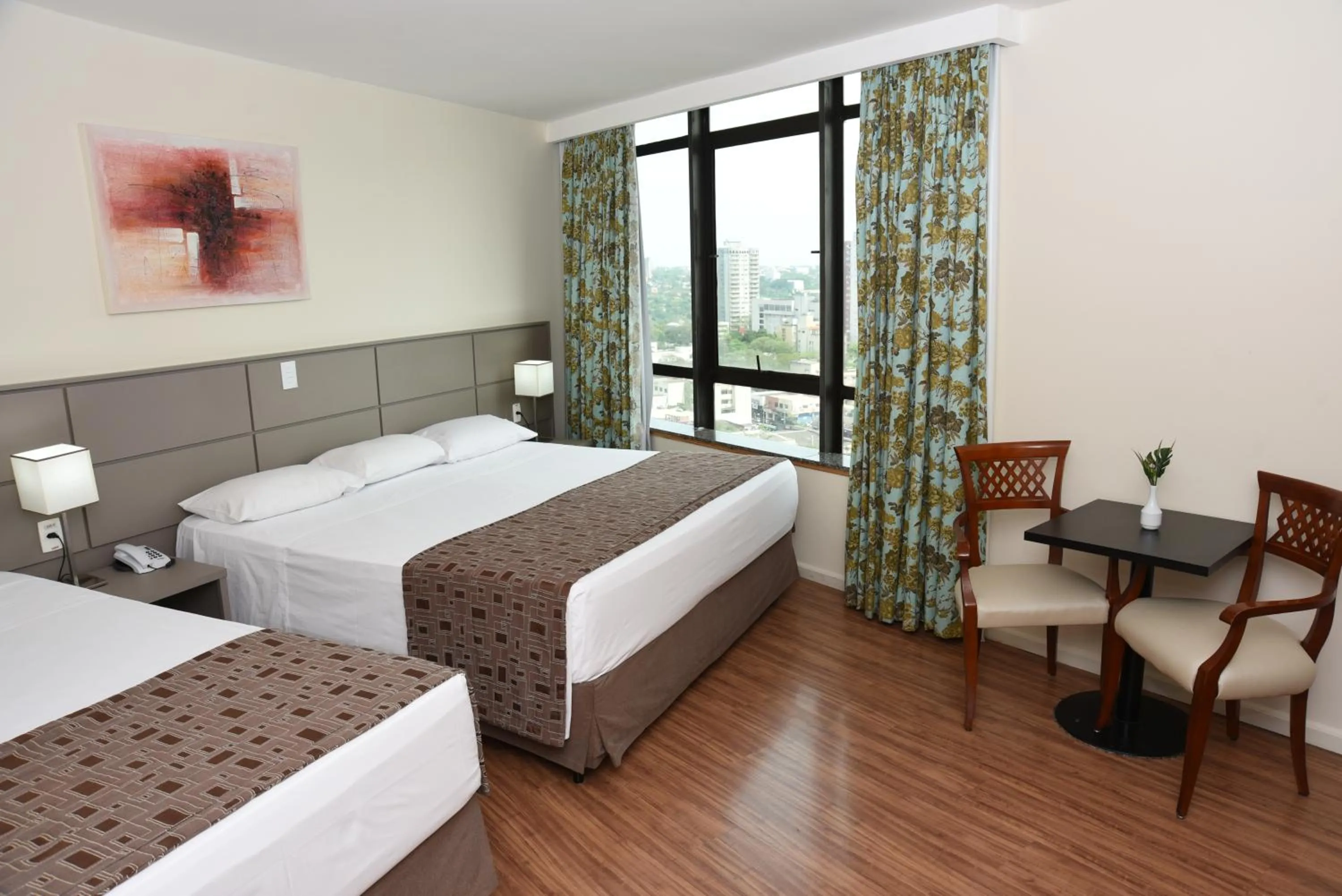 View (from property/room), Bed in Hotel Golden Park Internacional Foz & Convenções By Nacional Inn