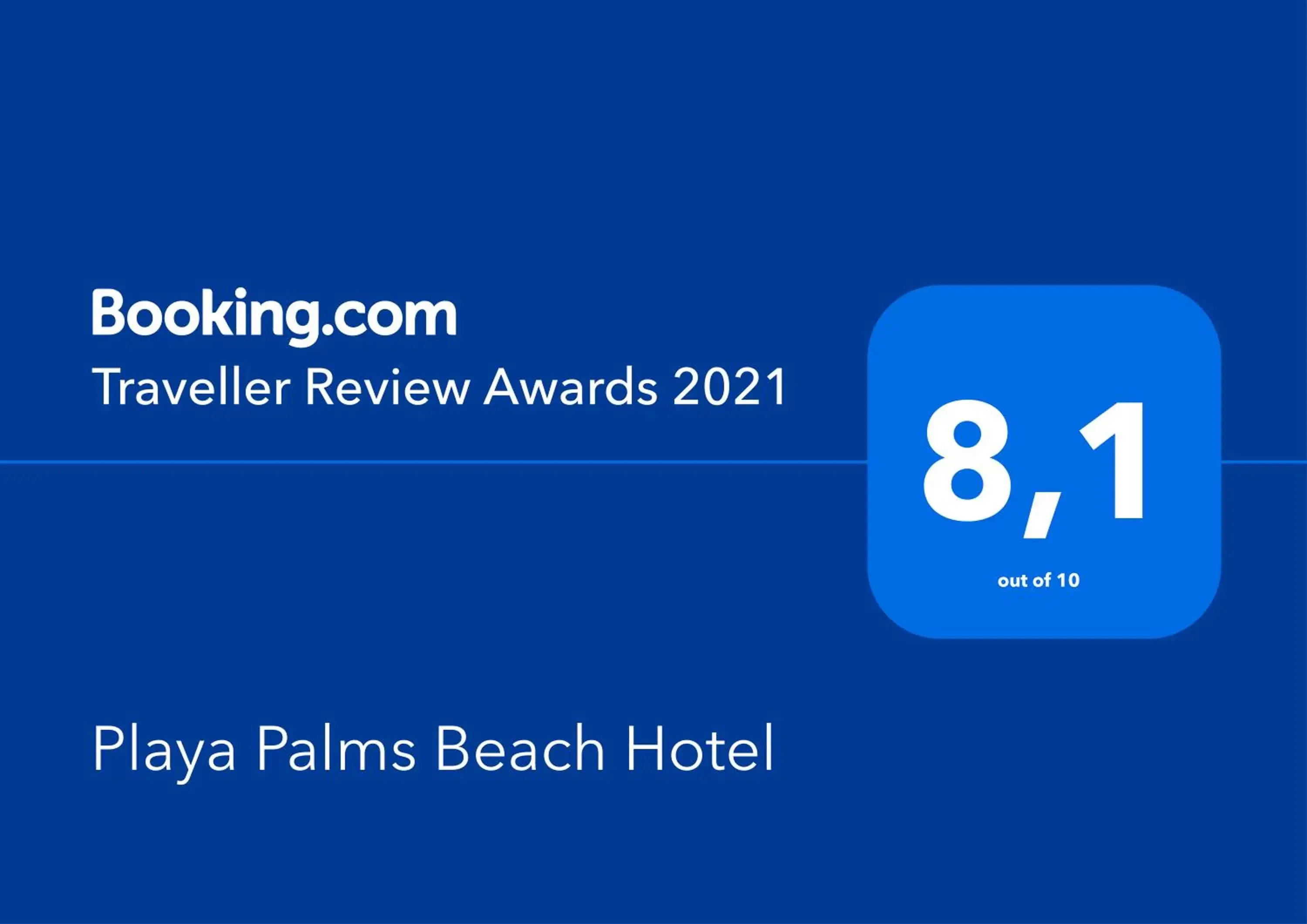 Certificate/Award, Logo/Certificate/Sign/Award in Playa Palms Beach Hotel