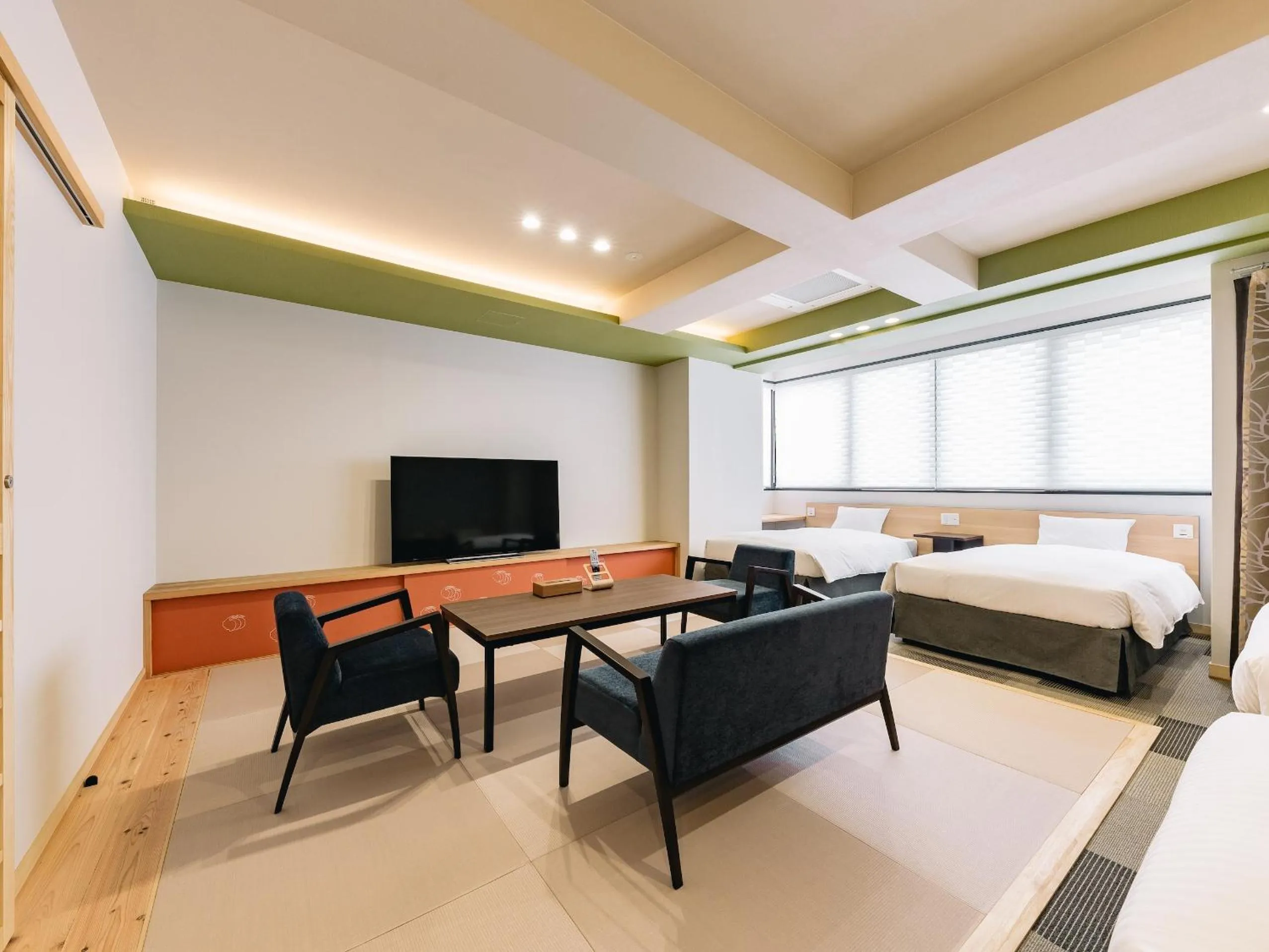 Decorative detail, Bed in Hotel Yururito Osaka