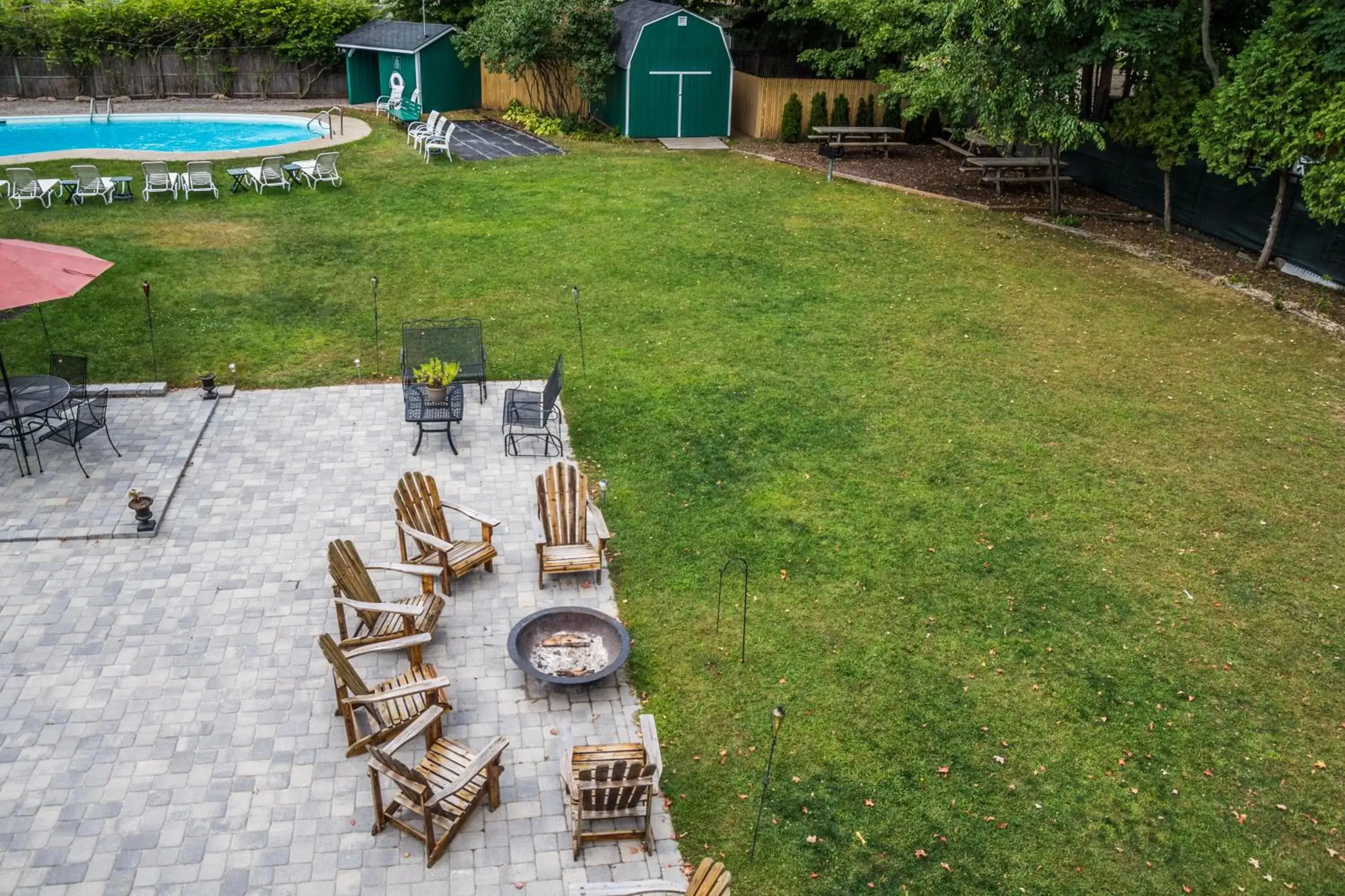 Garden, Pool View in Cranmore Inn and Suites, a North Conway boutique hotel