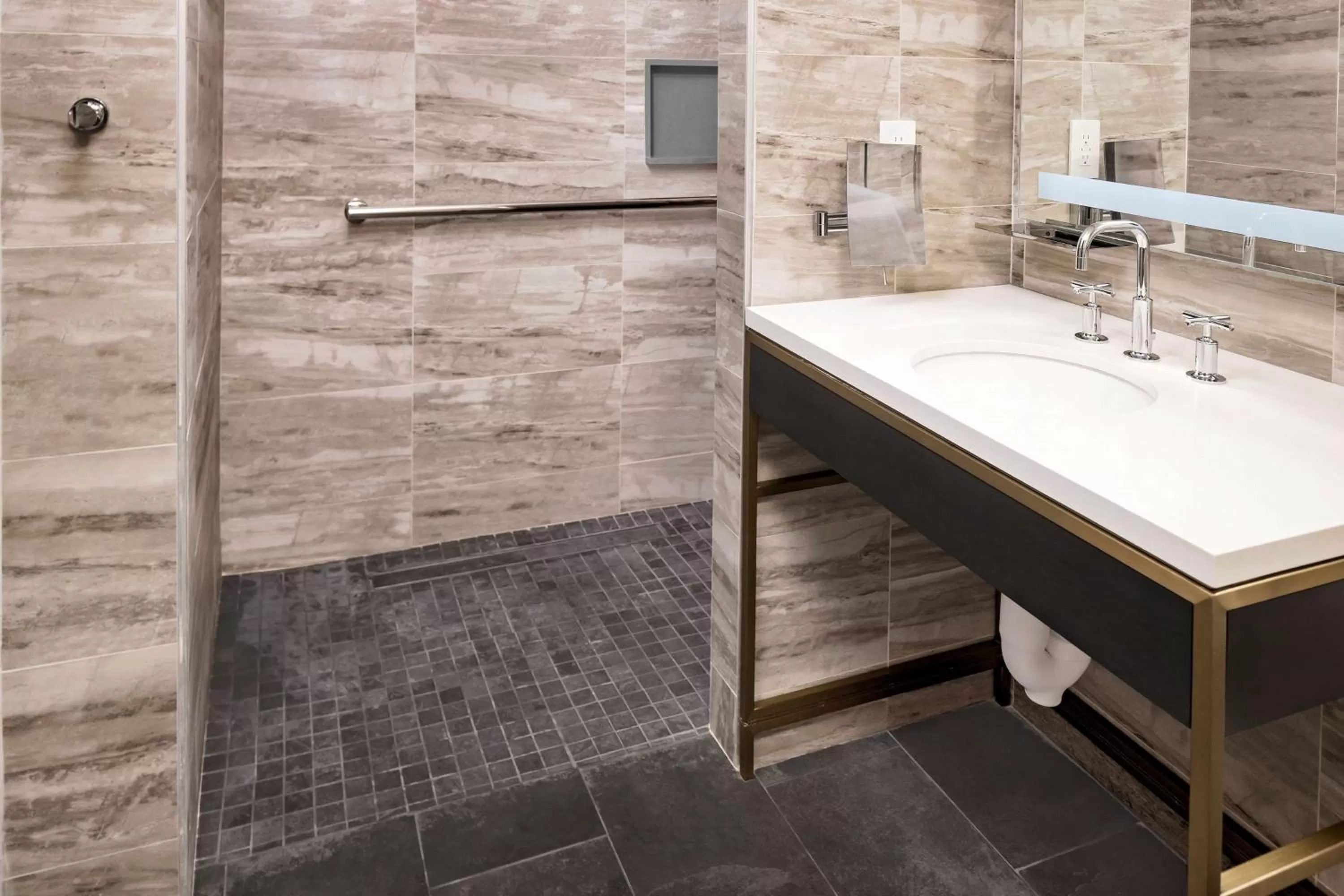 Shower in Hilton Club The Central at 5th New York