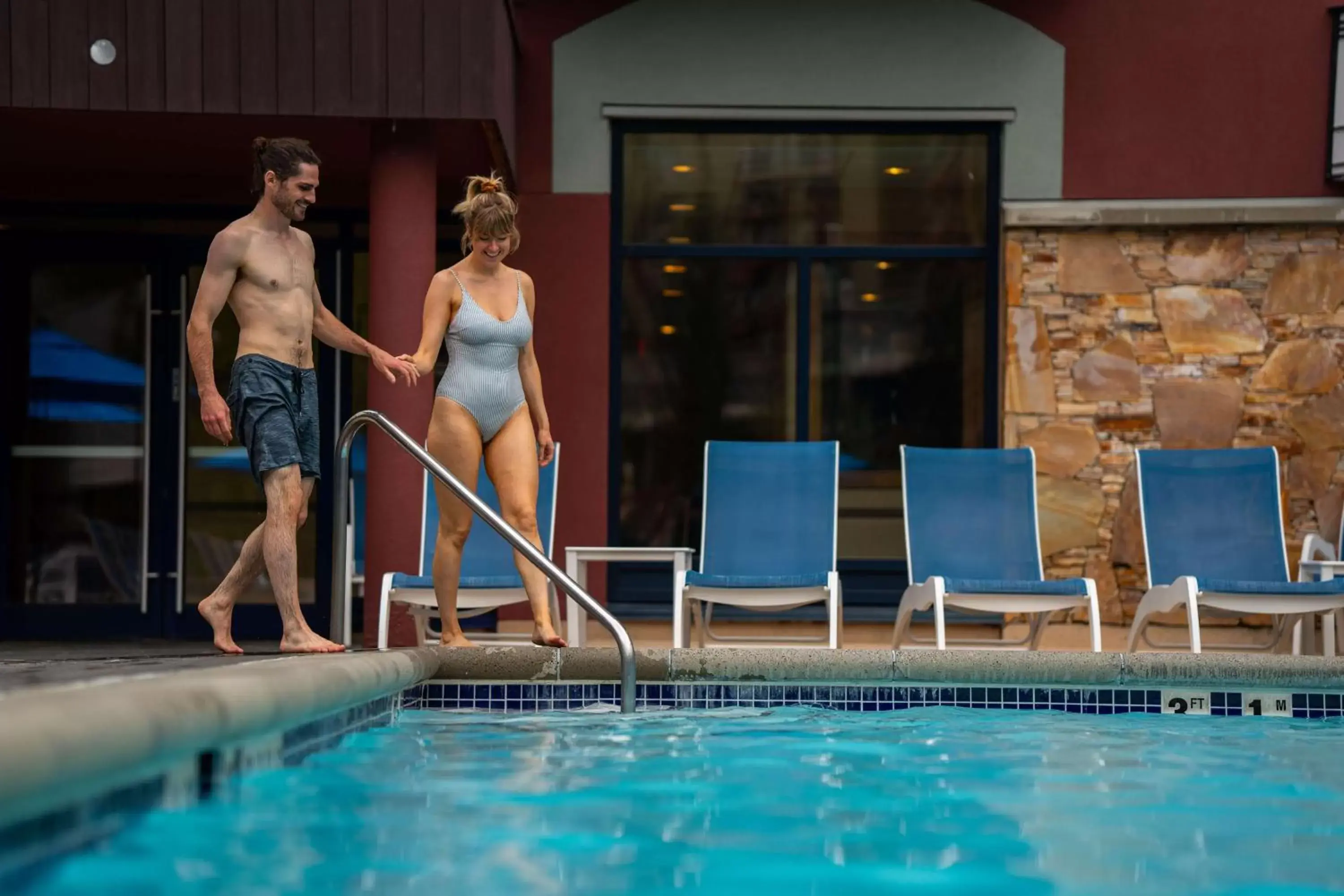Pool view, Swimming Pool in Hilton Whistler Resort & Spa