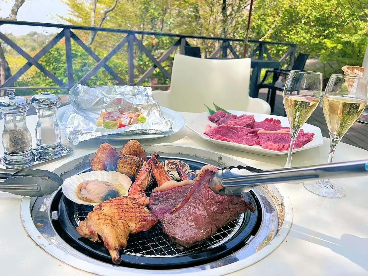 BBQ facilities in Arima Onsen Motoyu Kosenkaku